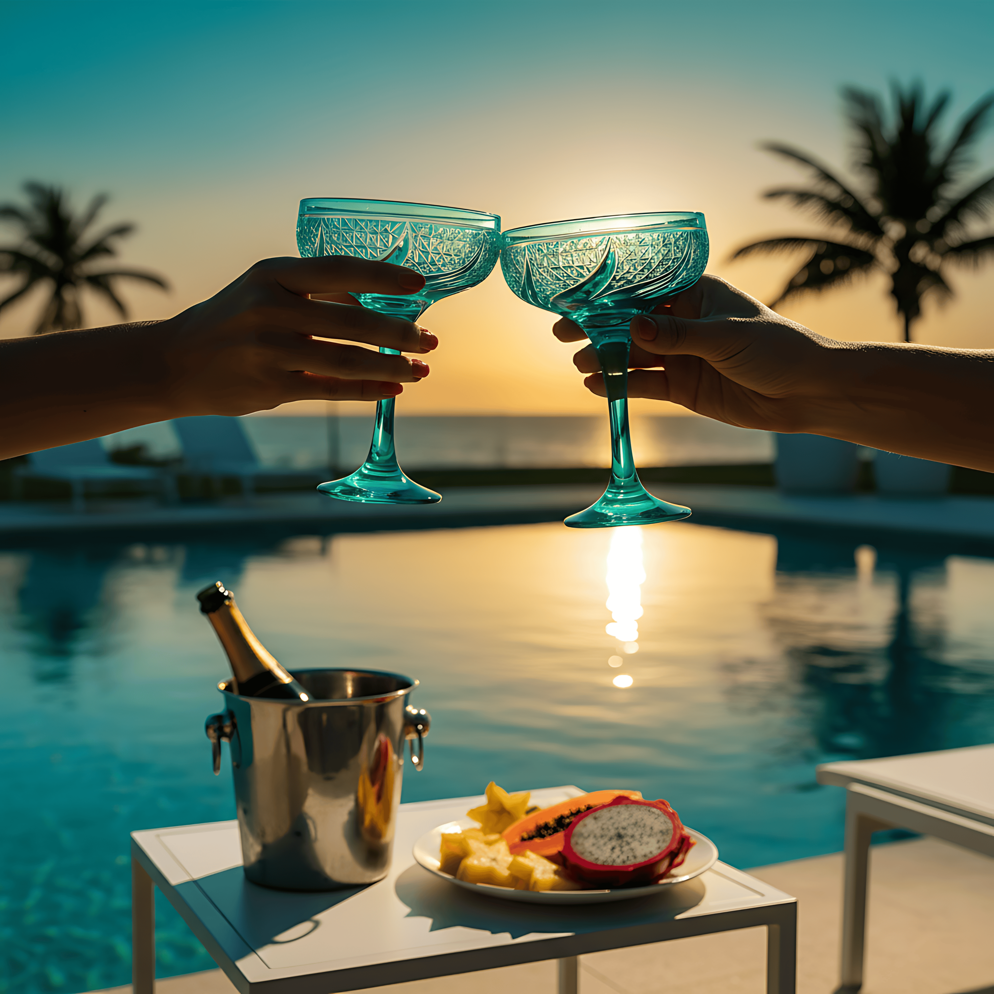 Aurora Champagne Coupe - Set Of 2 - Margerie Crystal USA