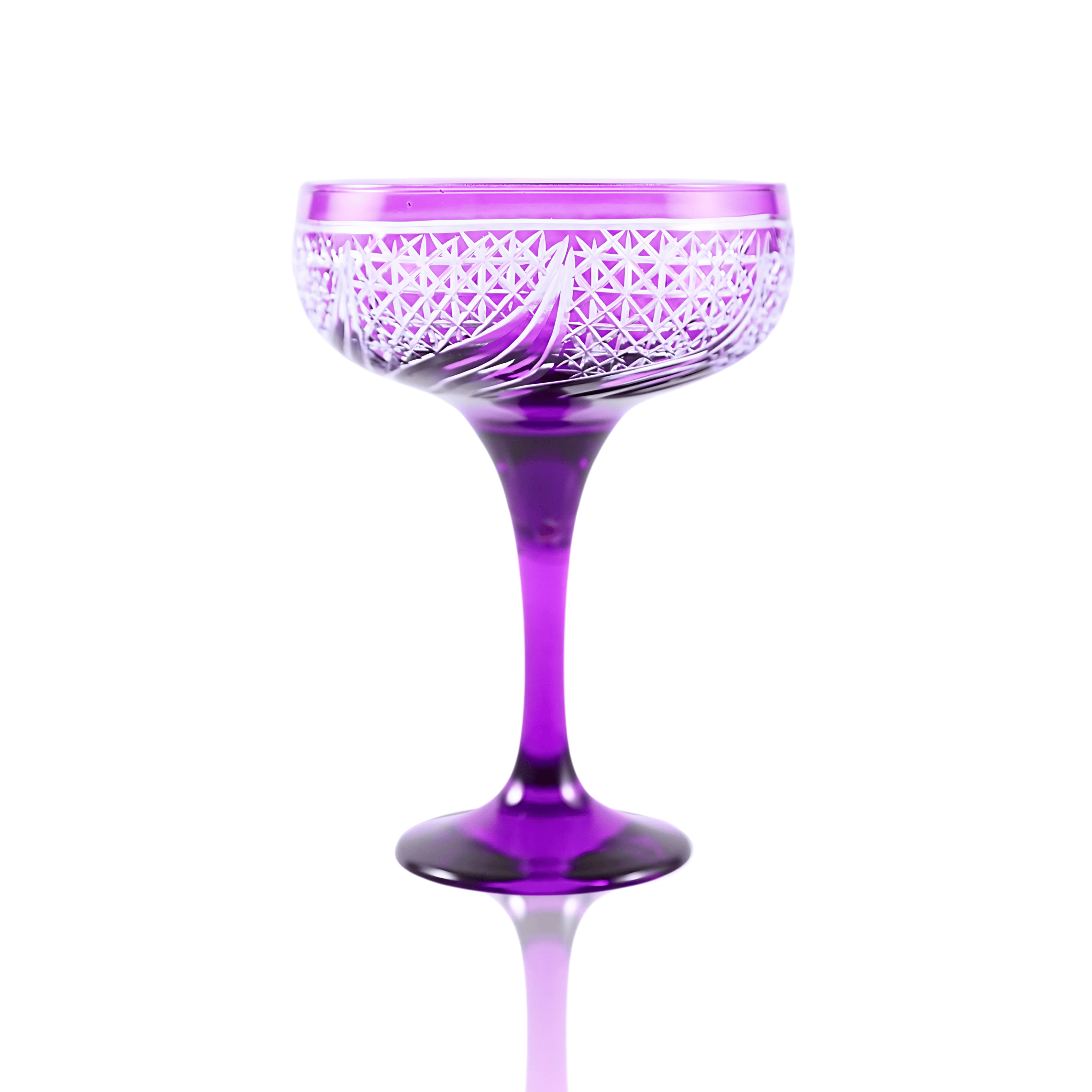 Aurora Champagne Coupe - Set Of 2 - Margerie Crystal USA