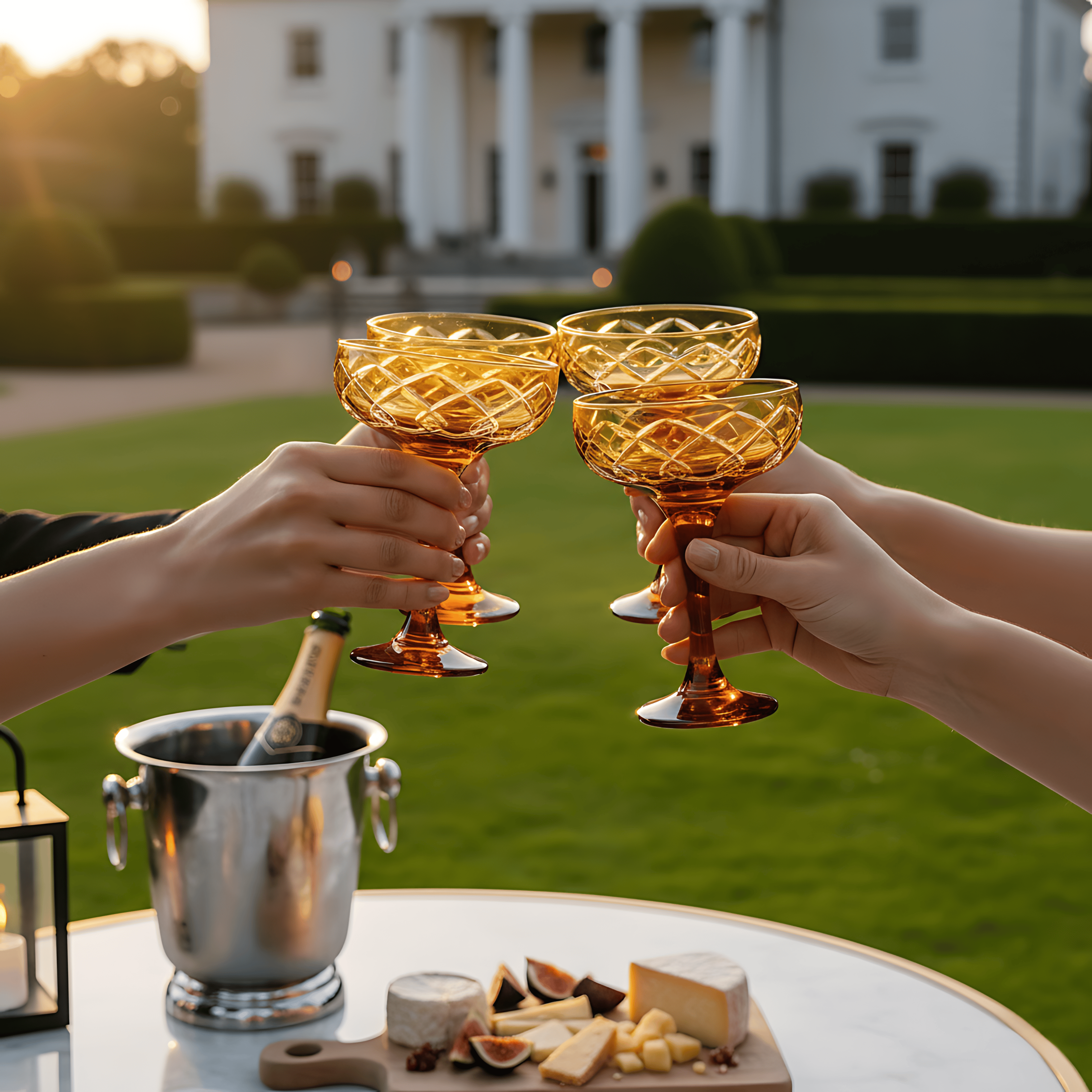 Heritage Champagne Coupe - Set Of 2 - Margerie Crystal USA