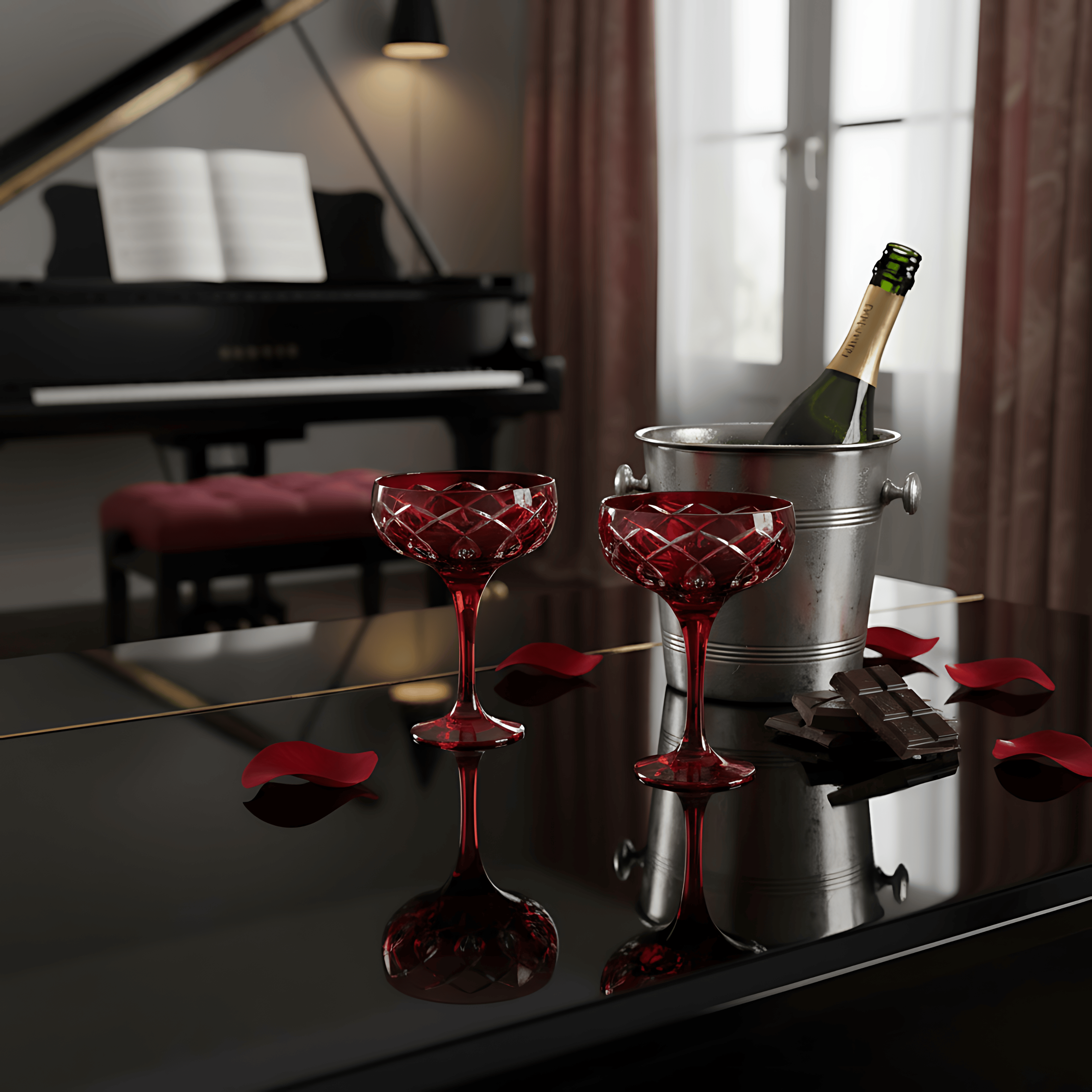 Heritage Champagne Coupe - Set Of 2 - Margerie Crystal USA