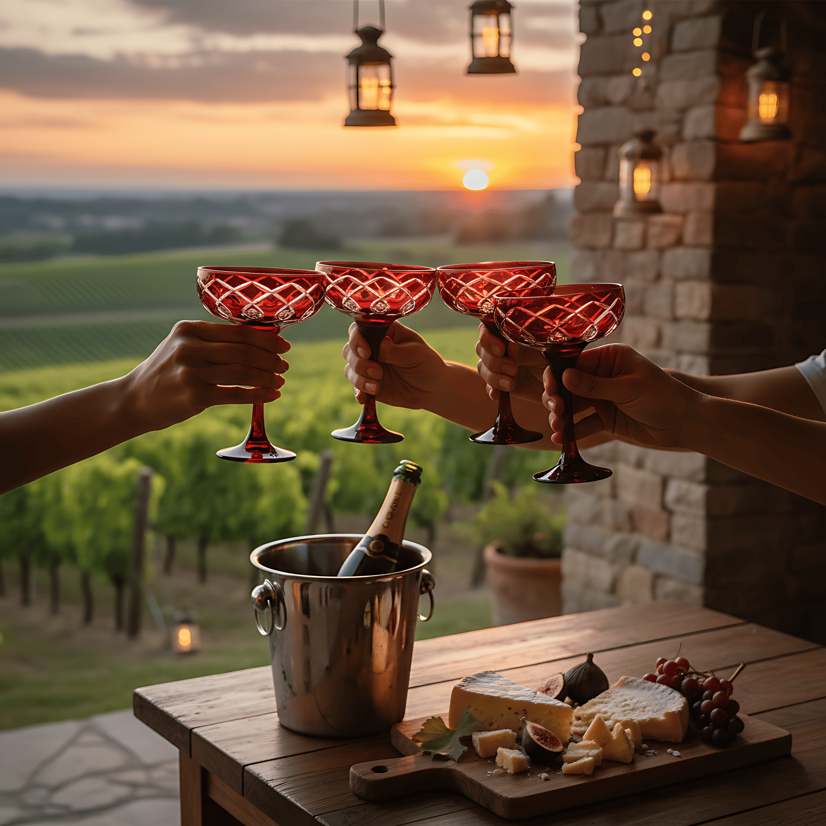 Heritage Champagne Coupe - Set Of 2 - Margerie Crystal USA