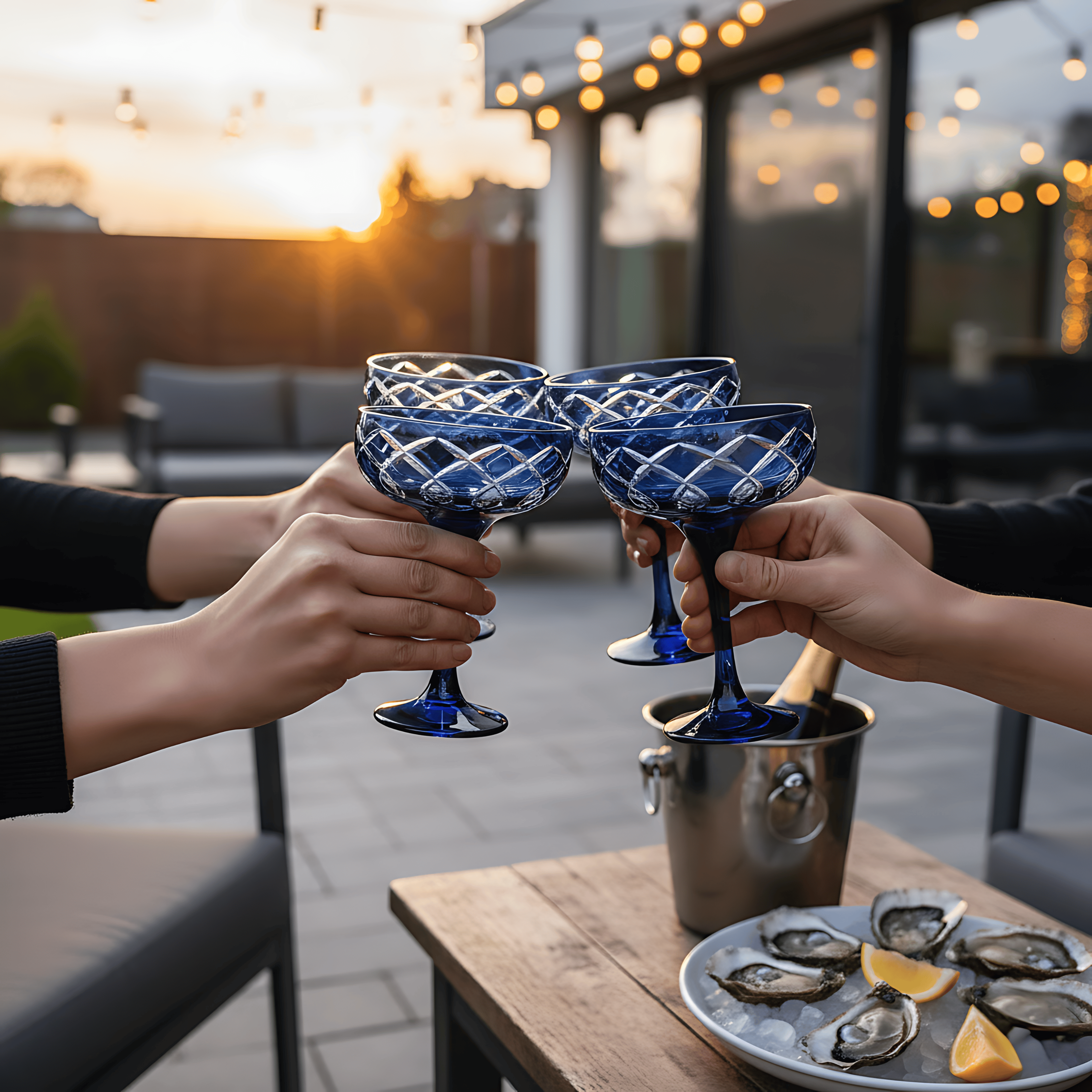 Heritage Champagne Coupe - Set Of 2 - Margerie Crystal USA