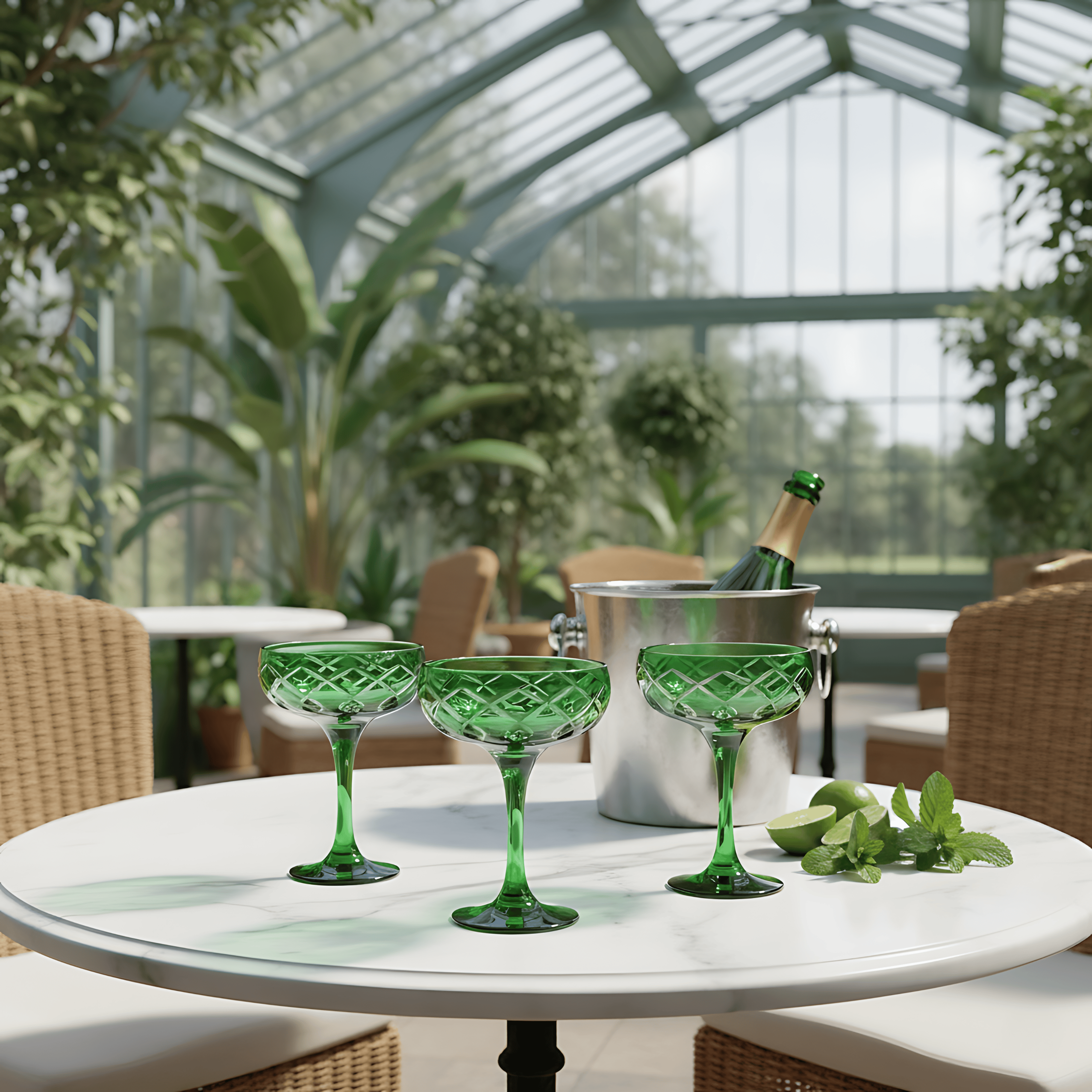 Heritage Champagne Coupe - Set Of 2 - Margerie Crystal USA