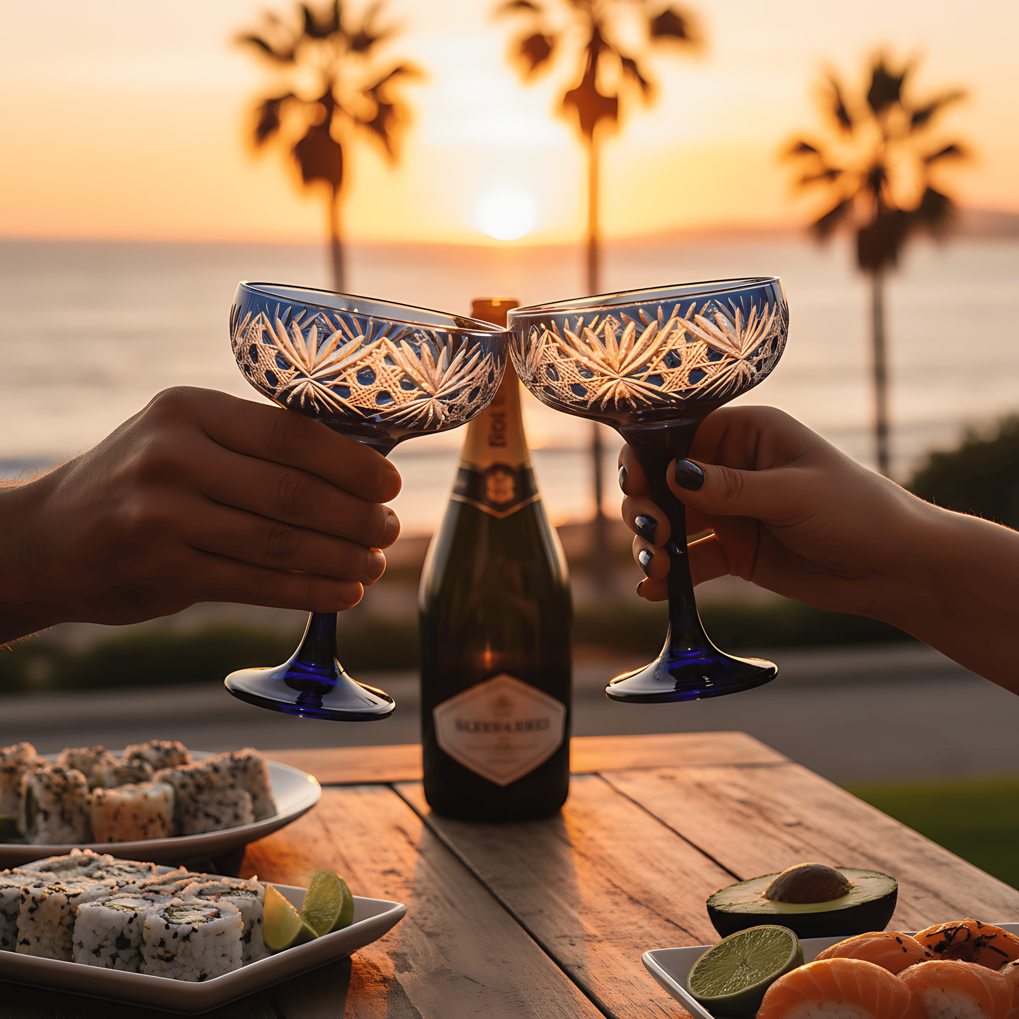 Éclat Champagne Coupe - Set Of 2 - Margerie Crystal USA