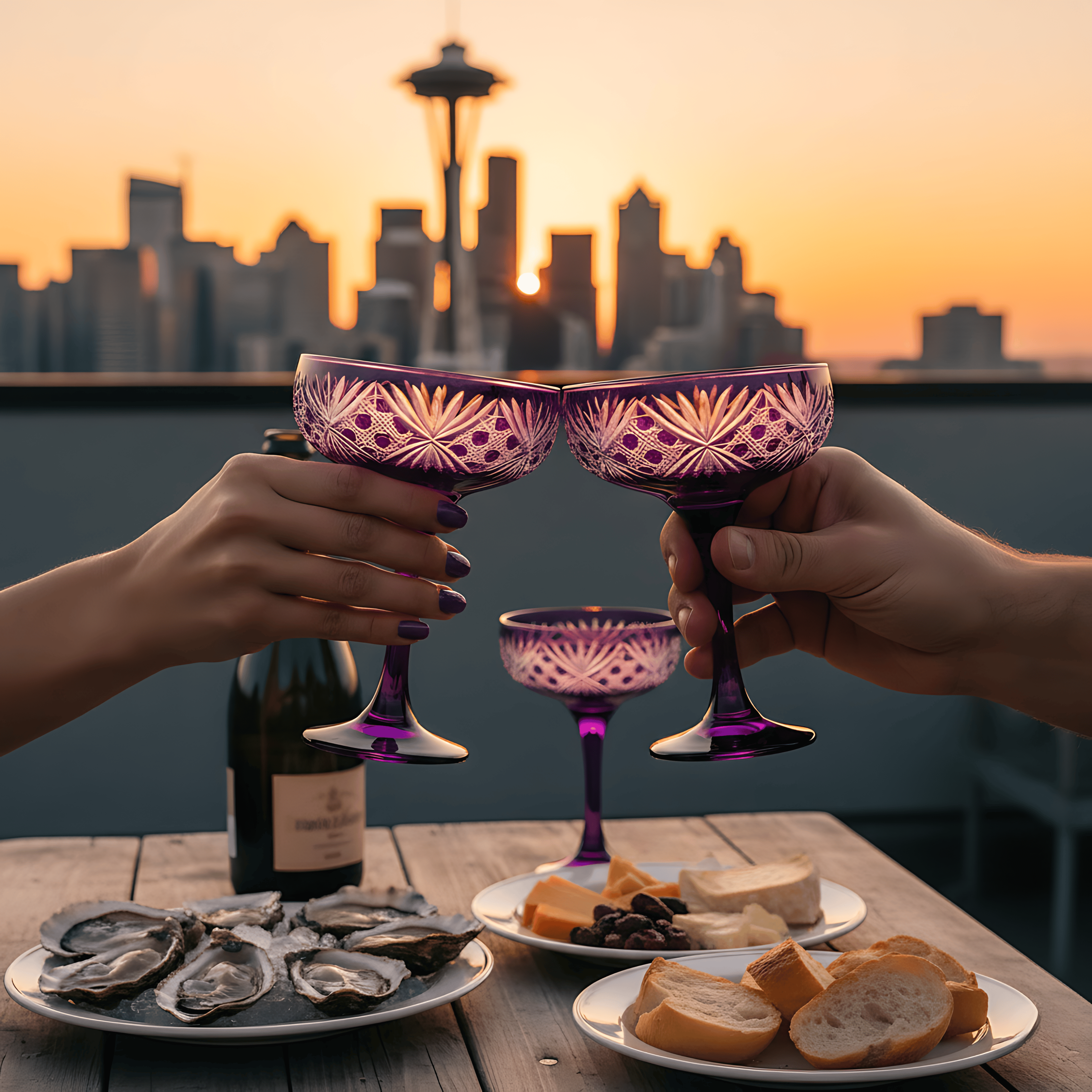 Éclat Champagne Coupe - Set Of 2 - Margerie Crystal USA