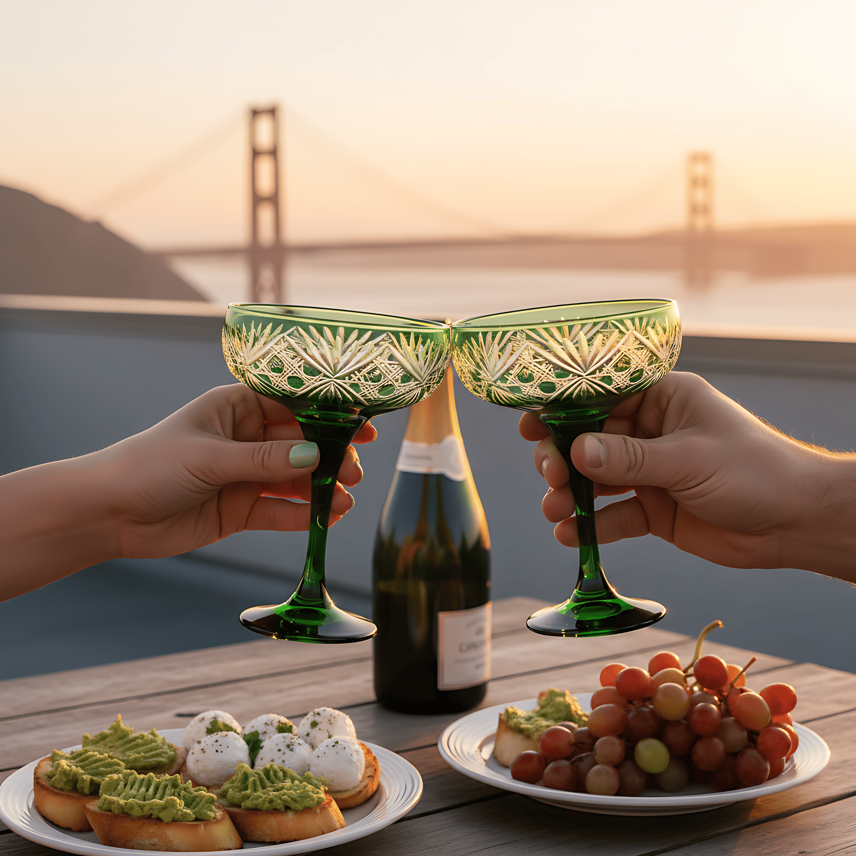 Éclat Champagne Coupe - Set Of 2 - Margerie Crystal USA