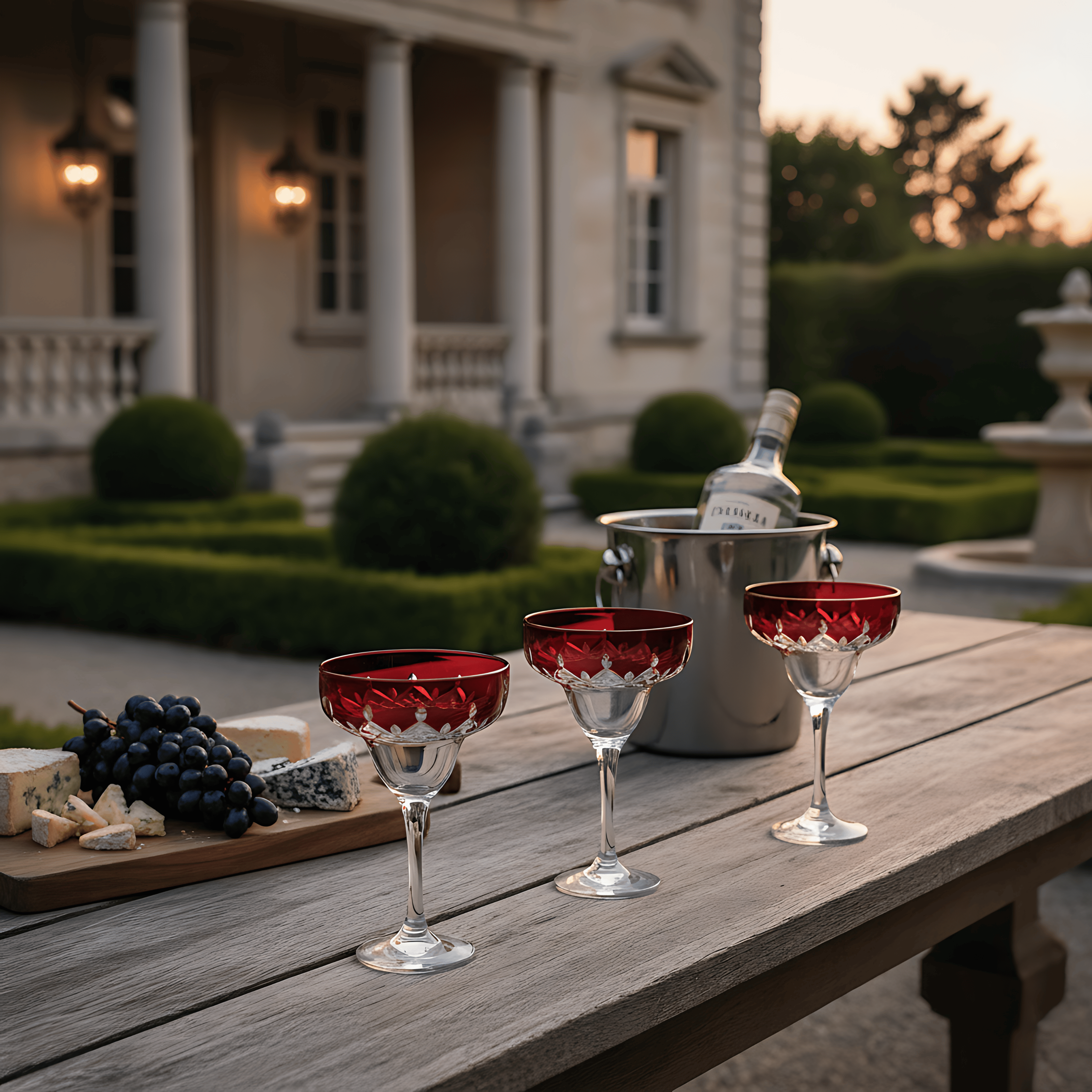 Aria Margarita Glass - Set Of 2 - Margerie Crystal USA