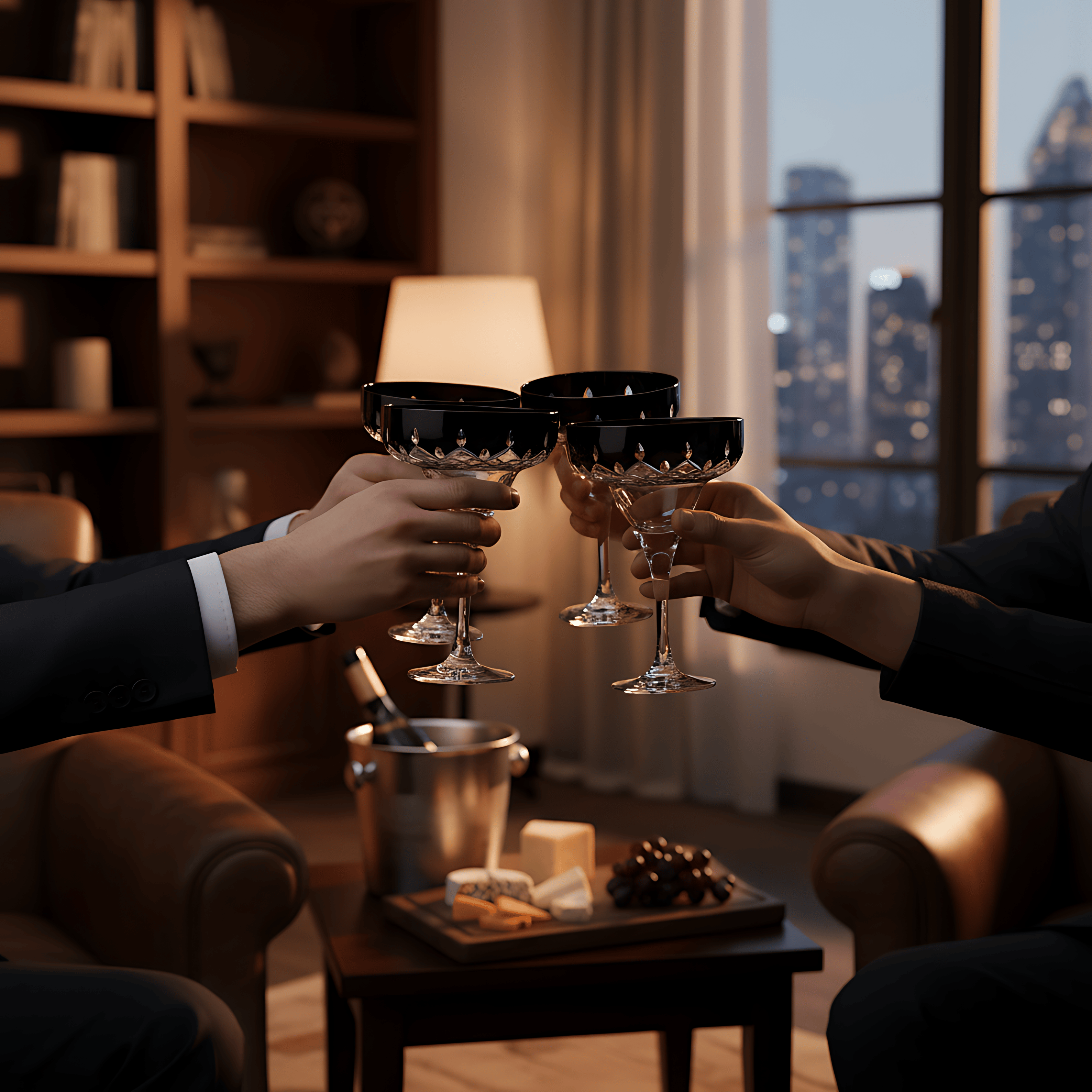 Aria Margarita Glass - Set Of 2 - Margerie Crystal USA