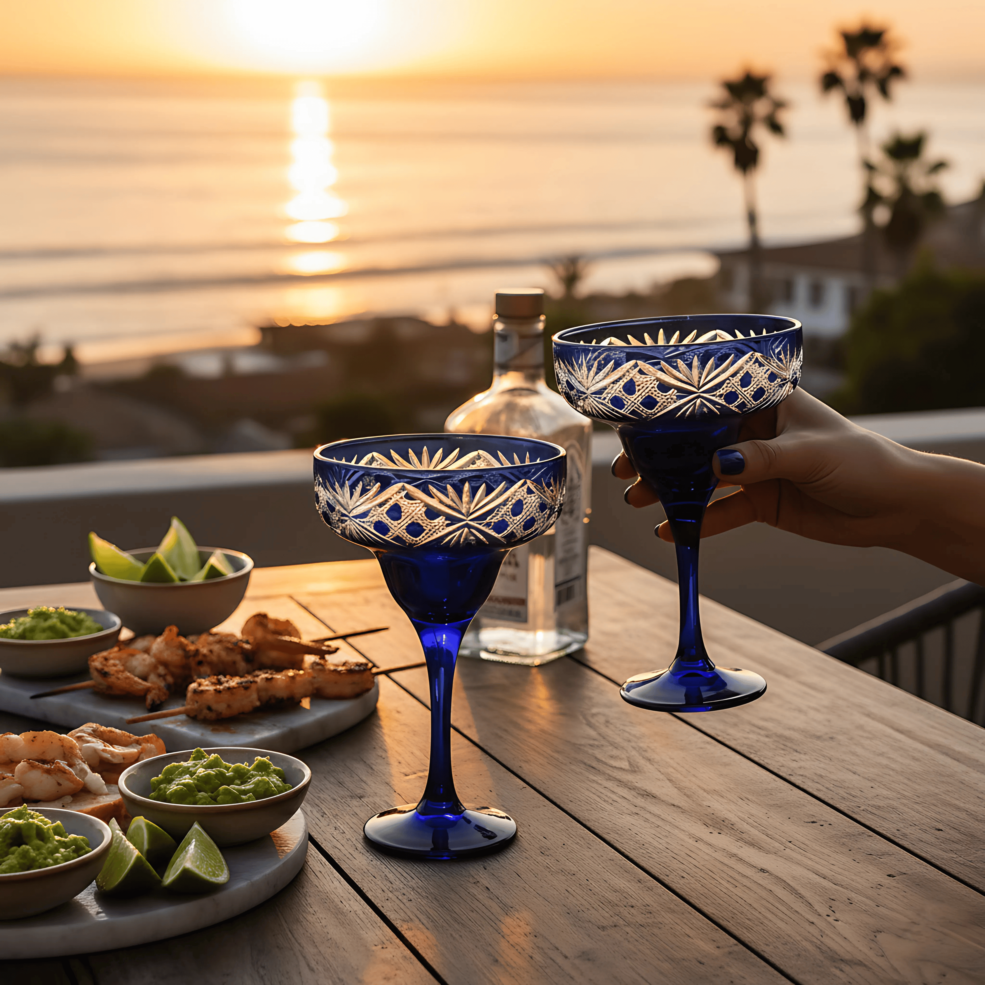 Éclat Margarita Glass - Set Of 2 - Margerie Crystal USA