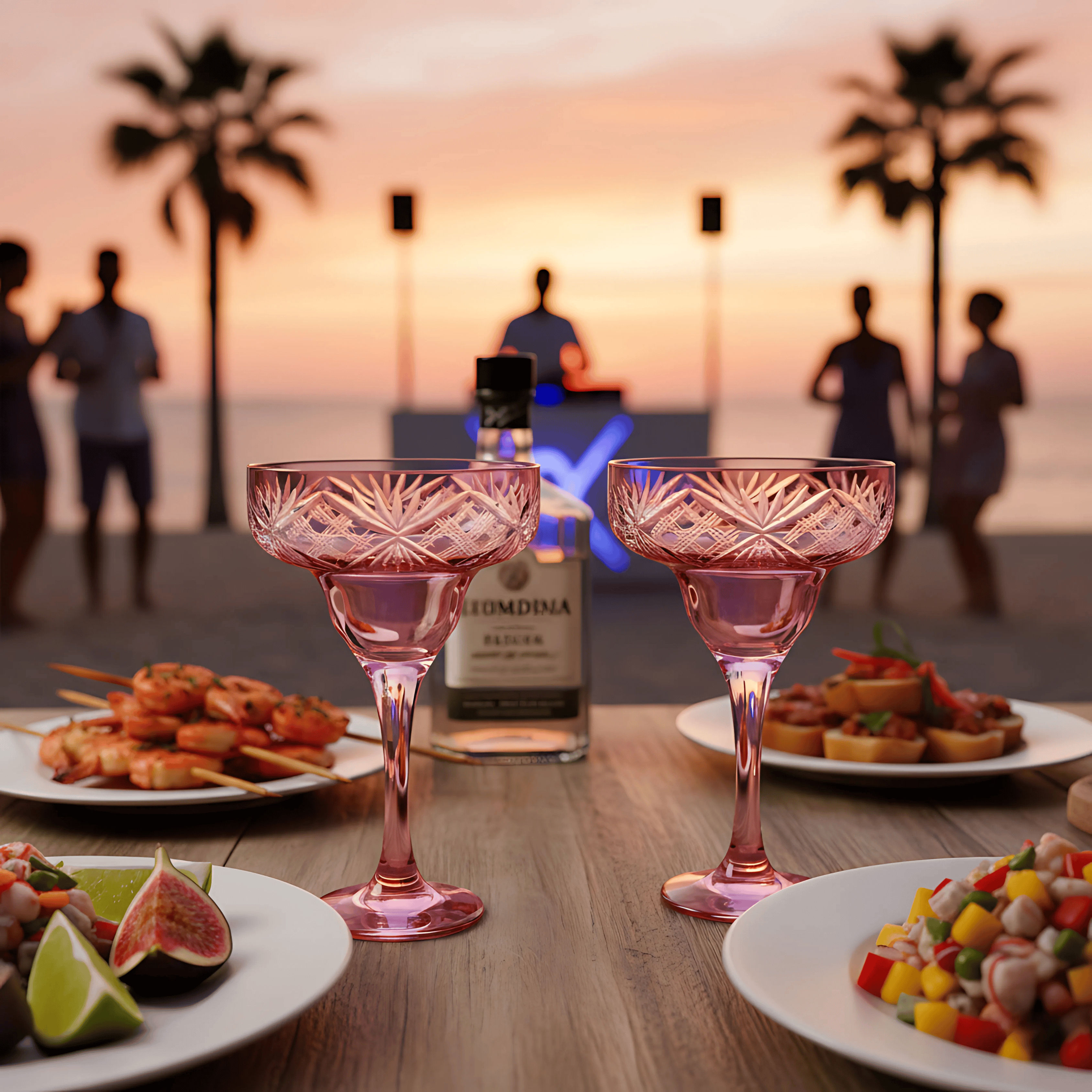 Éclat Margarita Glass - Set Of 2 - Margerie Crystal USA