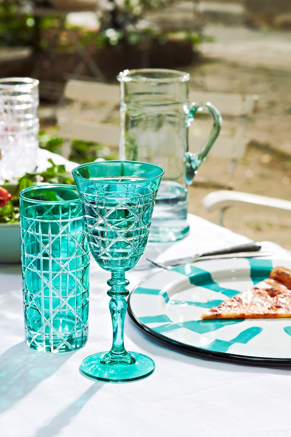 Gloria Cut Crystal Highball Glasses - Set Of 2 - Margerie Crystal USA