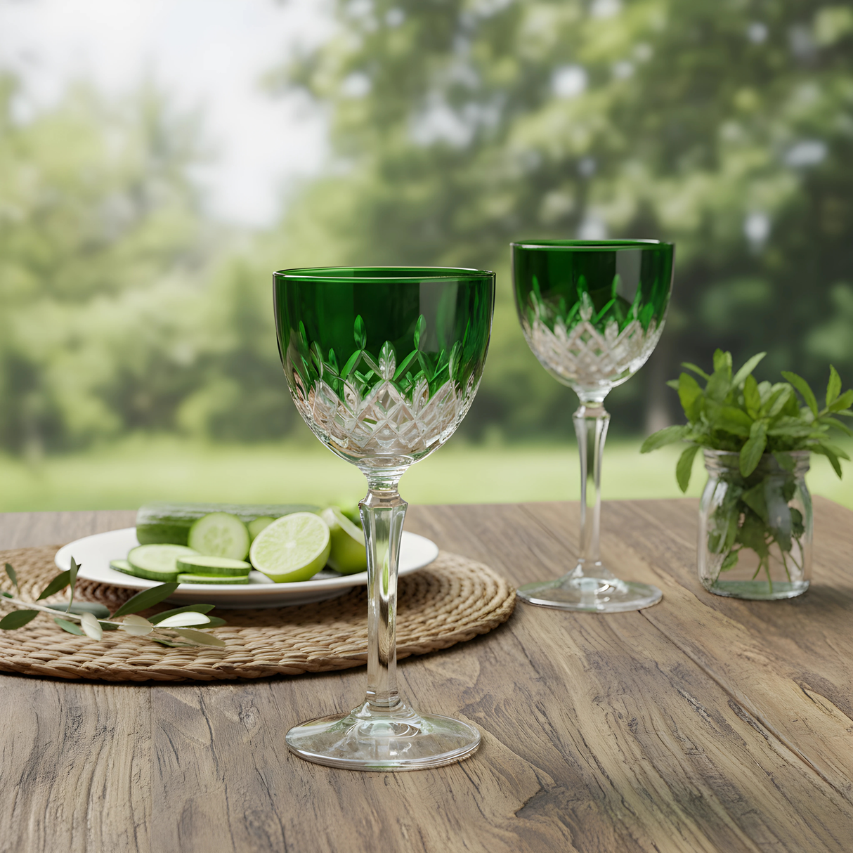 Aria Vintage Cut Crystal Cocktail Glasses - Set Of 2
