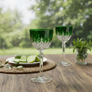 Aria Vintage Cut Crystal Cocktail Glasses - Set Of 2