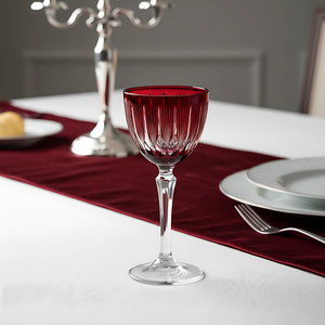 Grape Vintage Cut Crystal Cocktail Glasses - Set Of 2