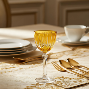 Grape Vintage Cut Crystal Cocktail Glasses - Set Of 2