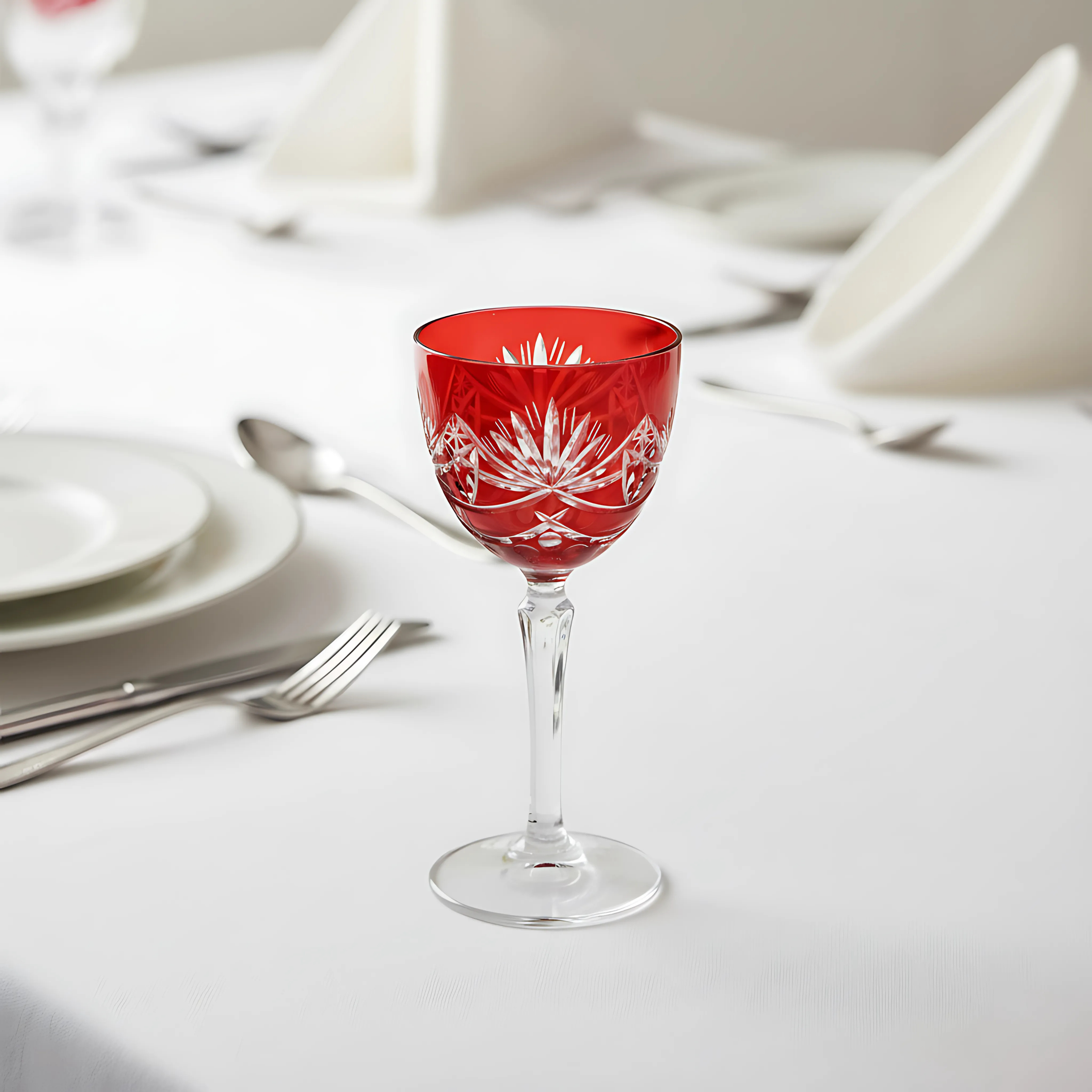 Vintage Cut Crystal Cocktail Glasses - Set Of 2 - Margerie Crystal USA