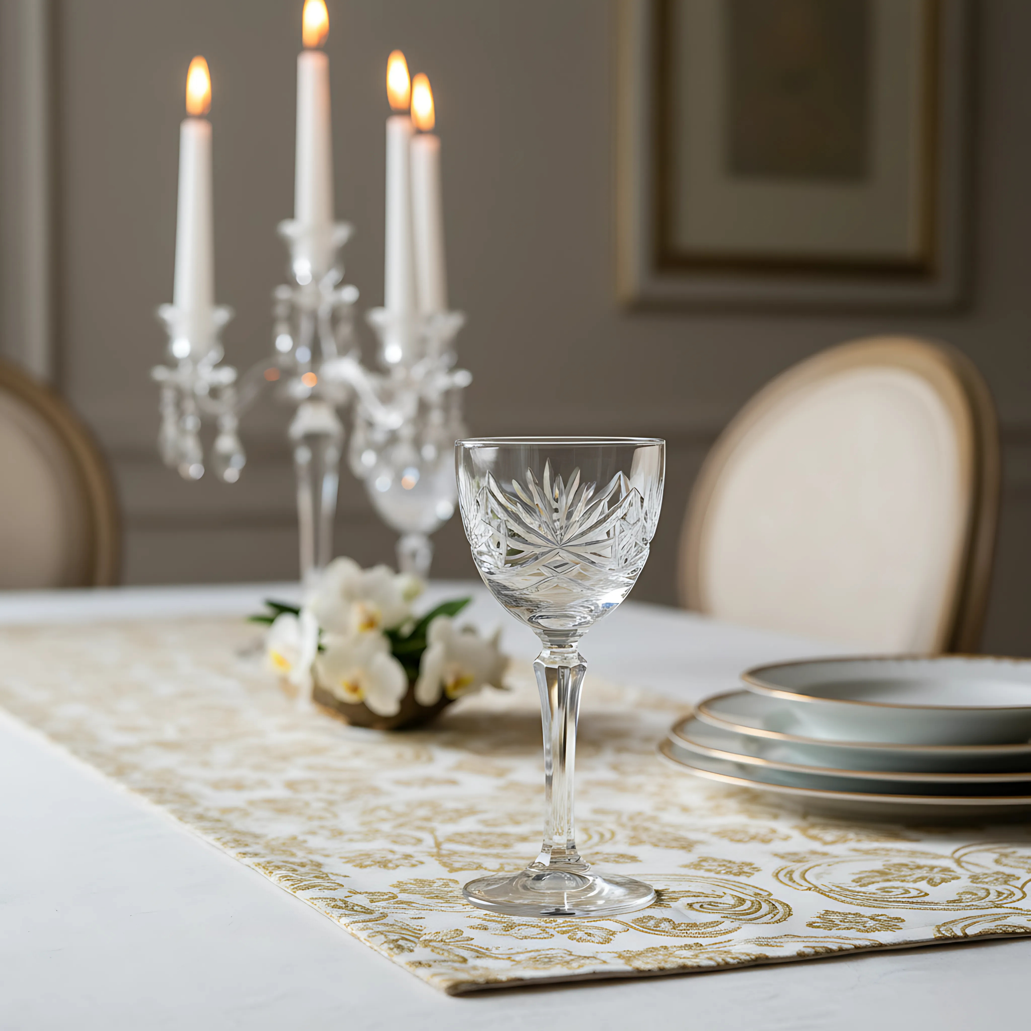 Vintage Cut Crystal Cocktail Glasses - Set Of 2 - Margerie Crystal USA