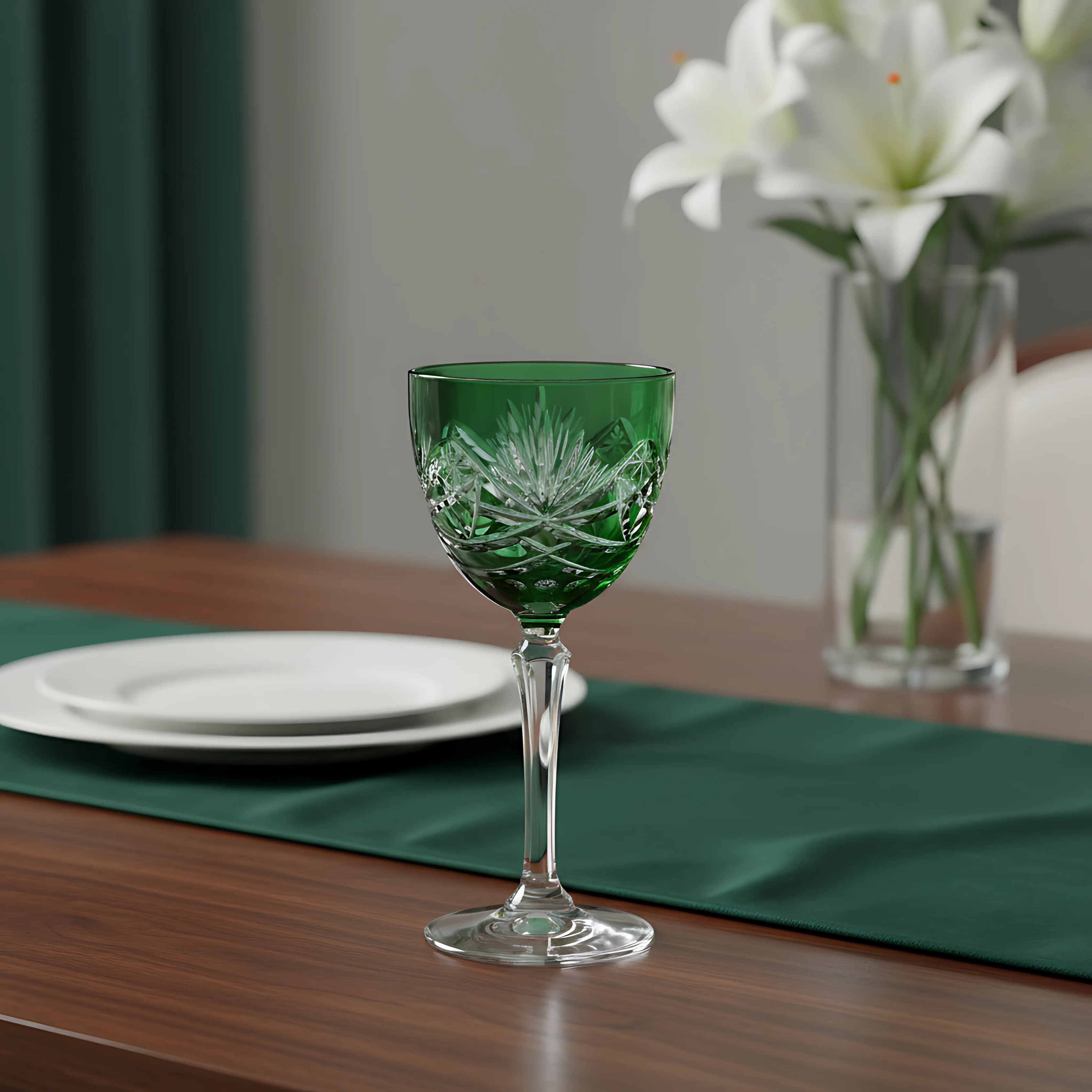 Vintage Cut Crystal Cocktail Glasses - Set Of 2 - Margerie Crystal USA