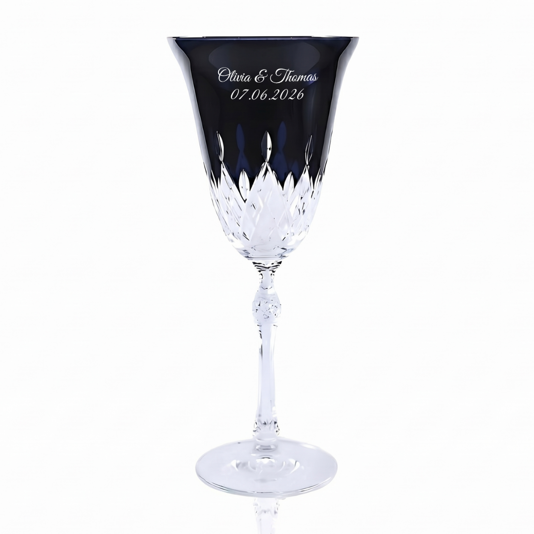 Aria Wine Glass Personalized - Laser Engraved - Margerie Crystal USA