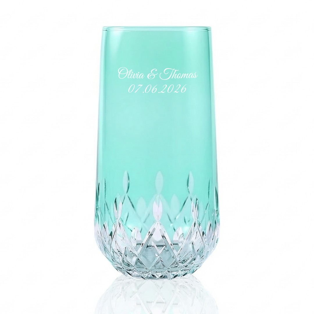 Aria Highball Glass Personalized - Laser Engraved - Margerie Crystal USA