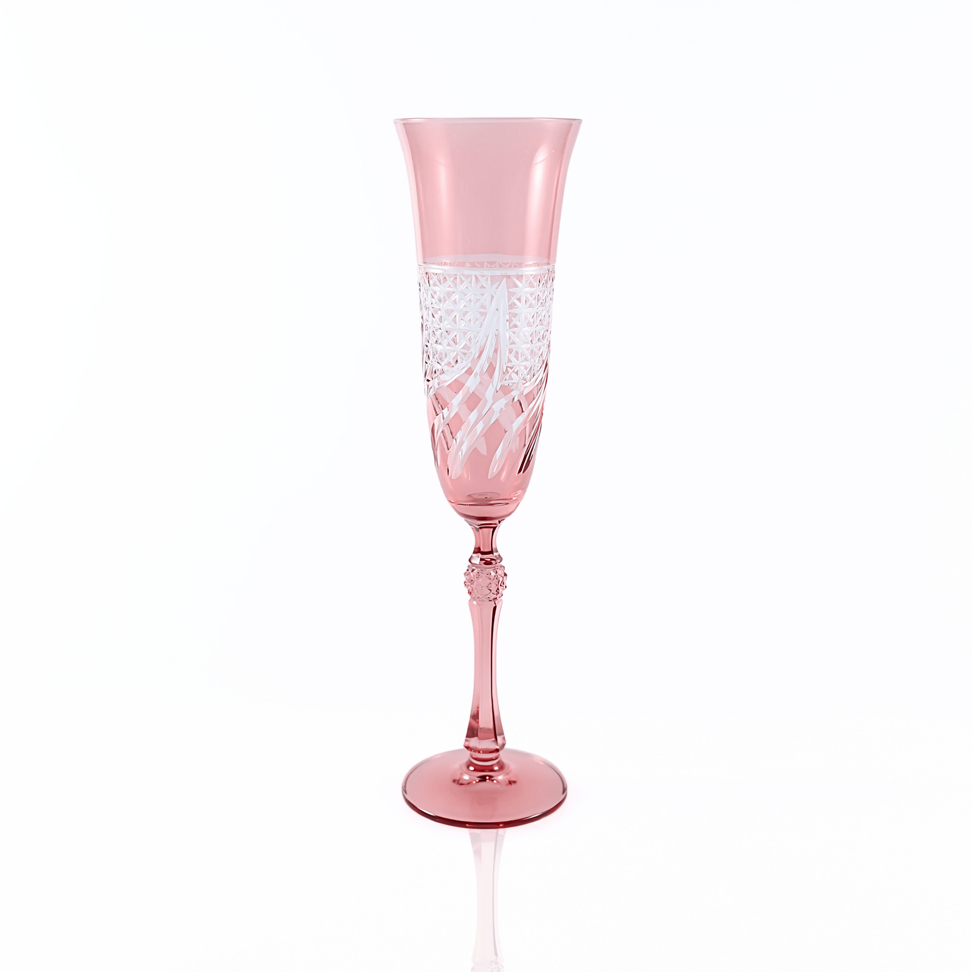 Aurora Champagne Flute - Set Of 2 - Margerie Crystal USA