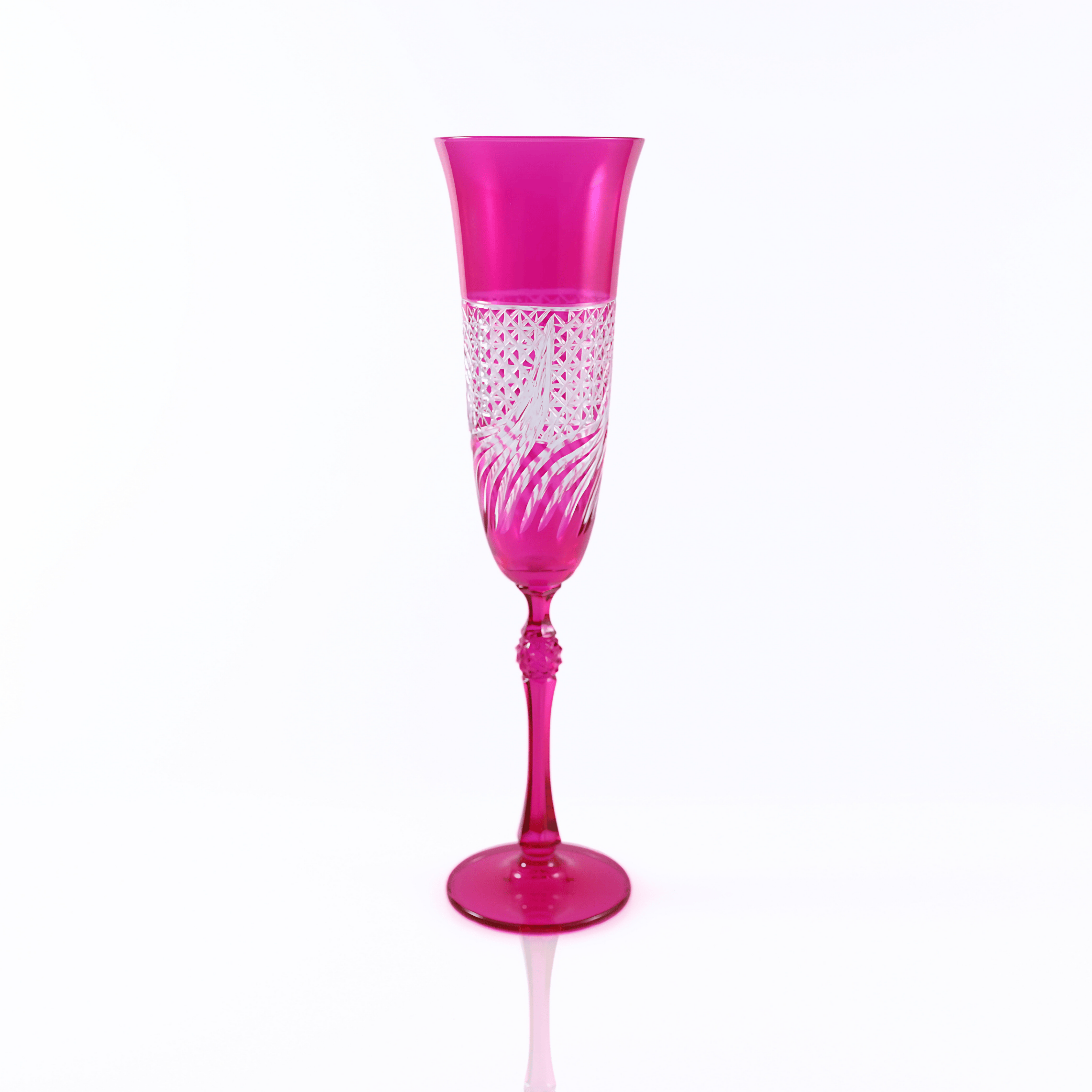 Aurora Champagne Flute - Set Of 2 - Margerie Crystal USA