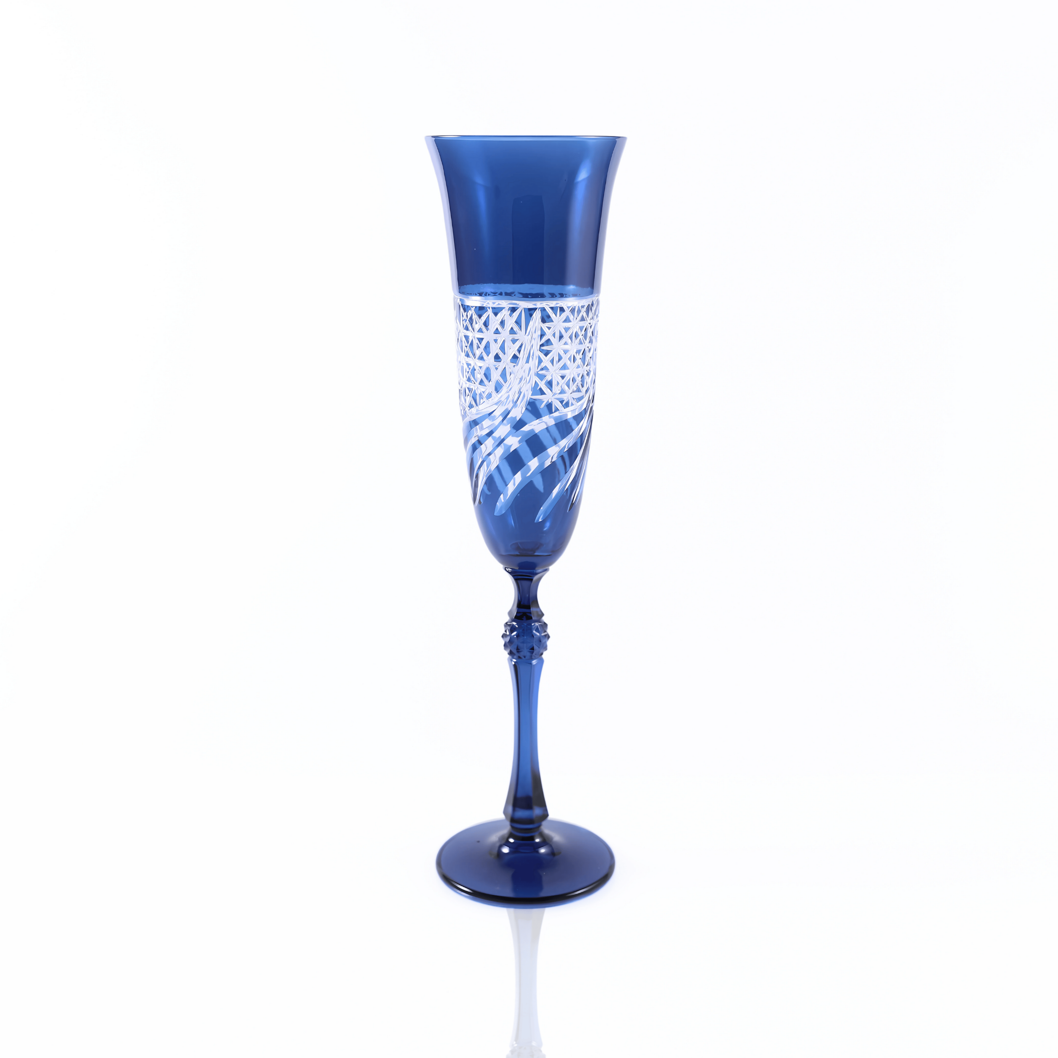 Aurora Champagne Flute - Set Of 2 - Margerie Crystal USA