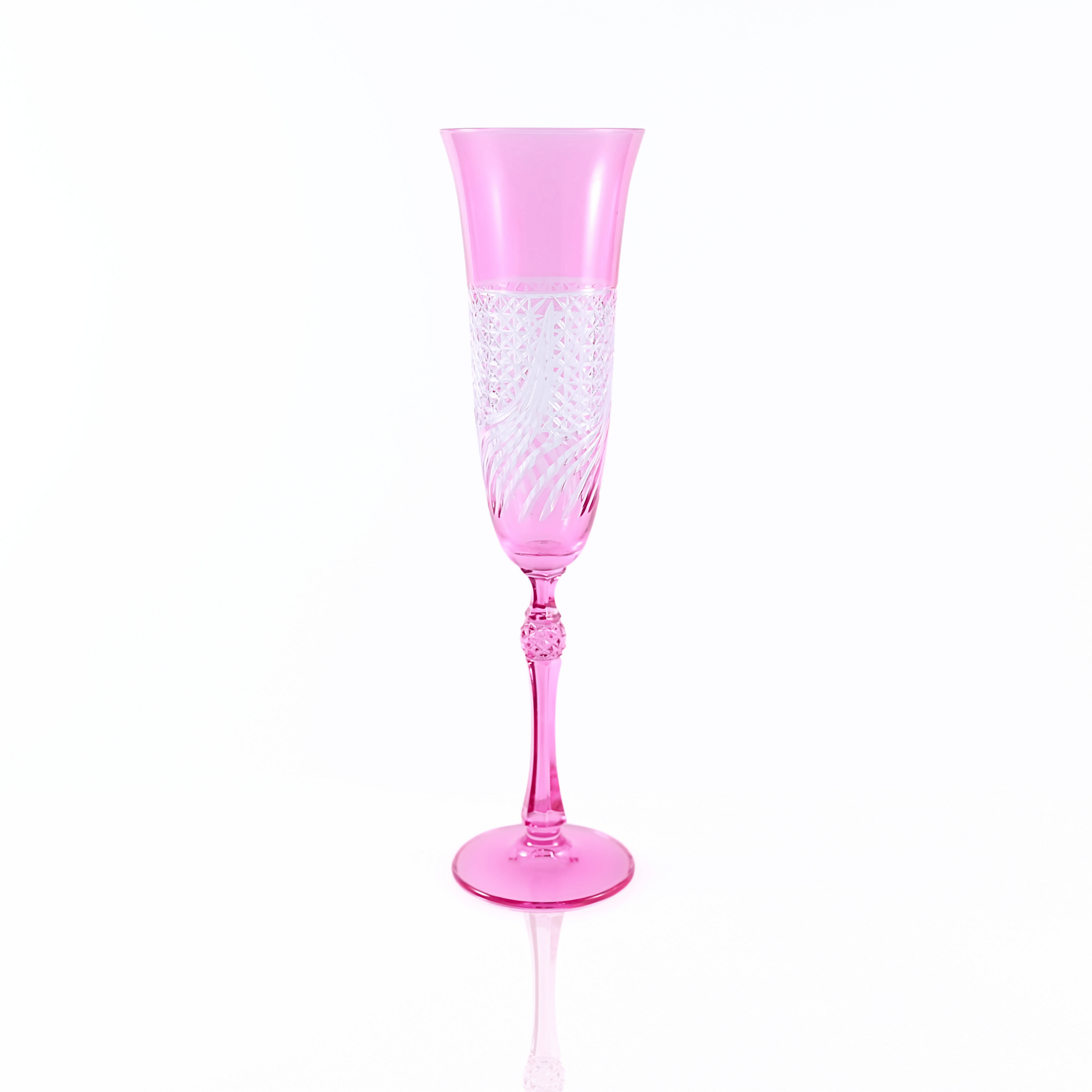 Aurora Champagne Flute - Set Of 2 - Margerie Crystal USA