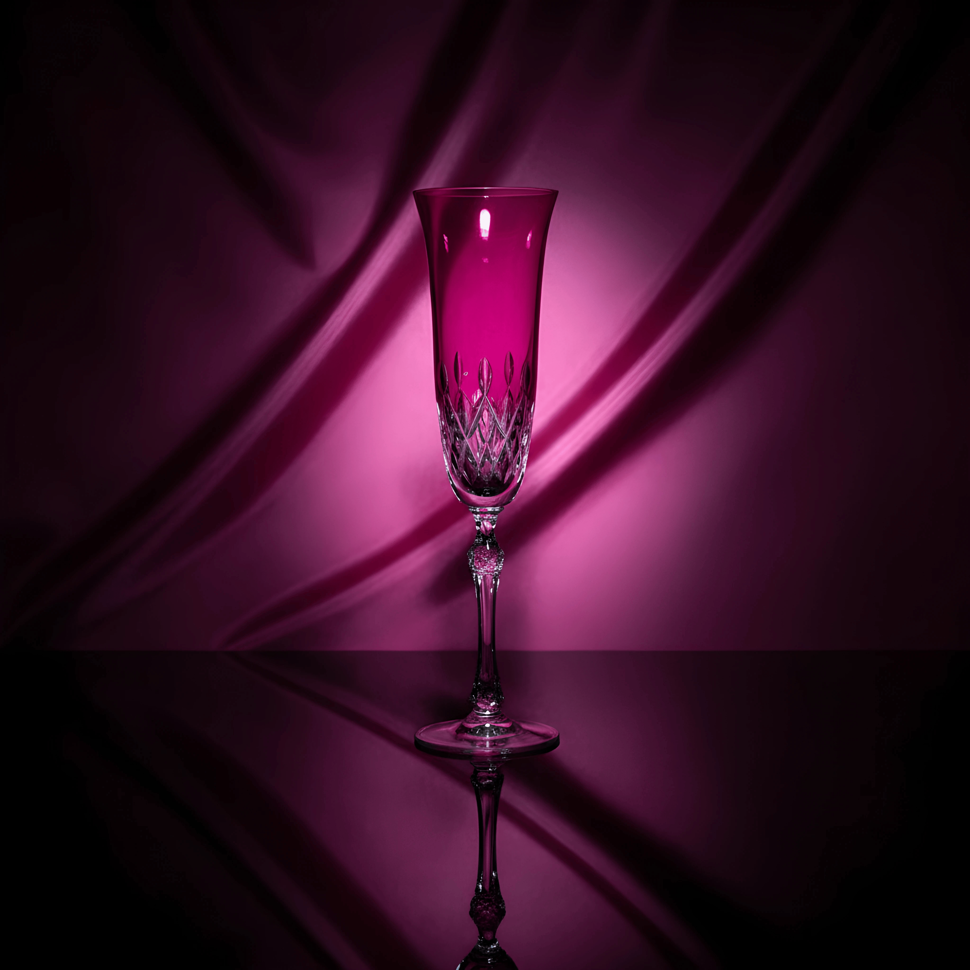 Aria Champagne Flute - Set Of 2 - Margerie Crystal USA