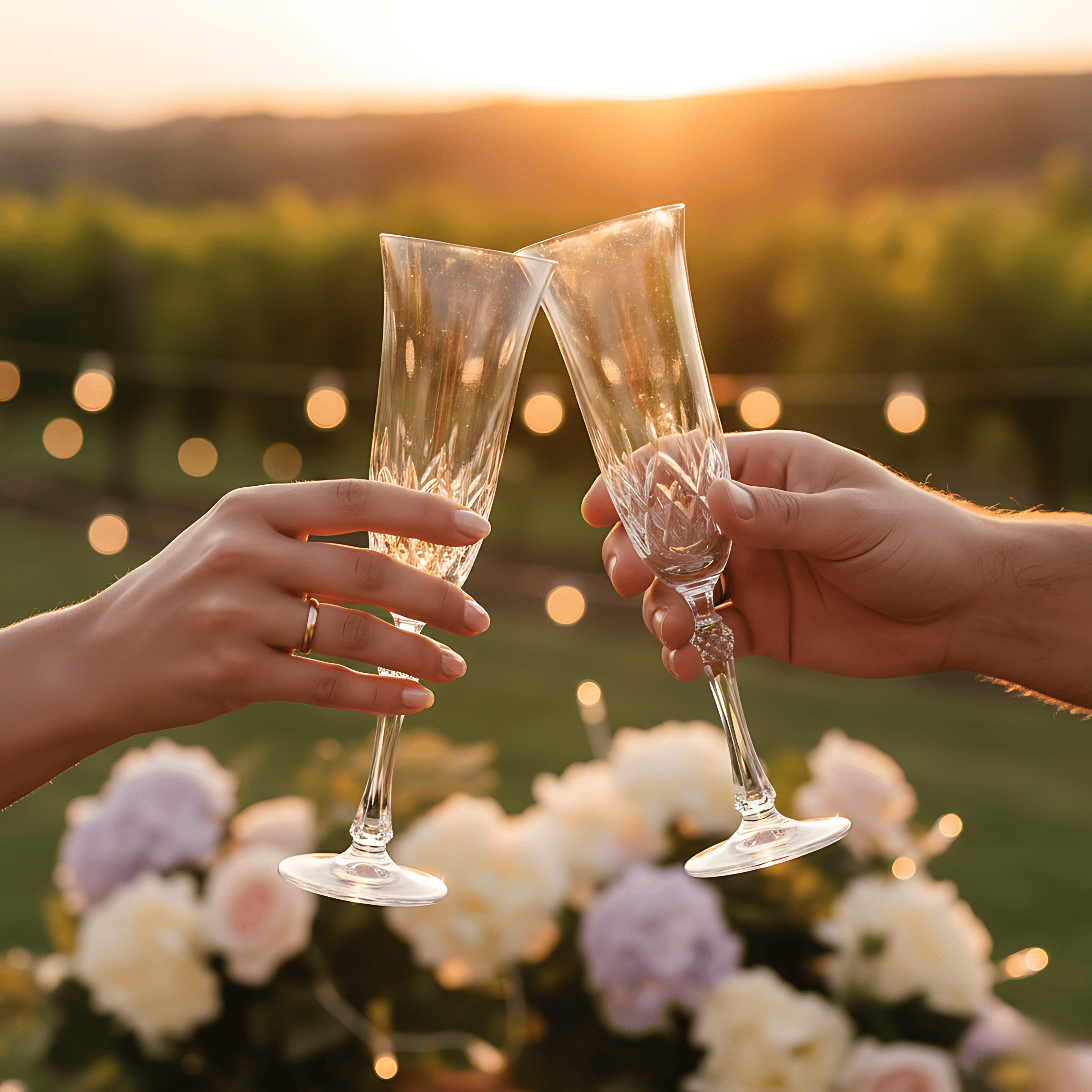 Aria Champagne Flute - Set Of 2 - Margerie Crystal USA