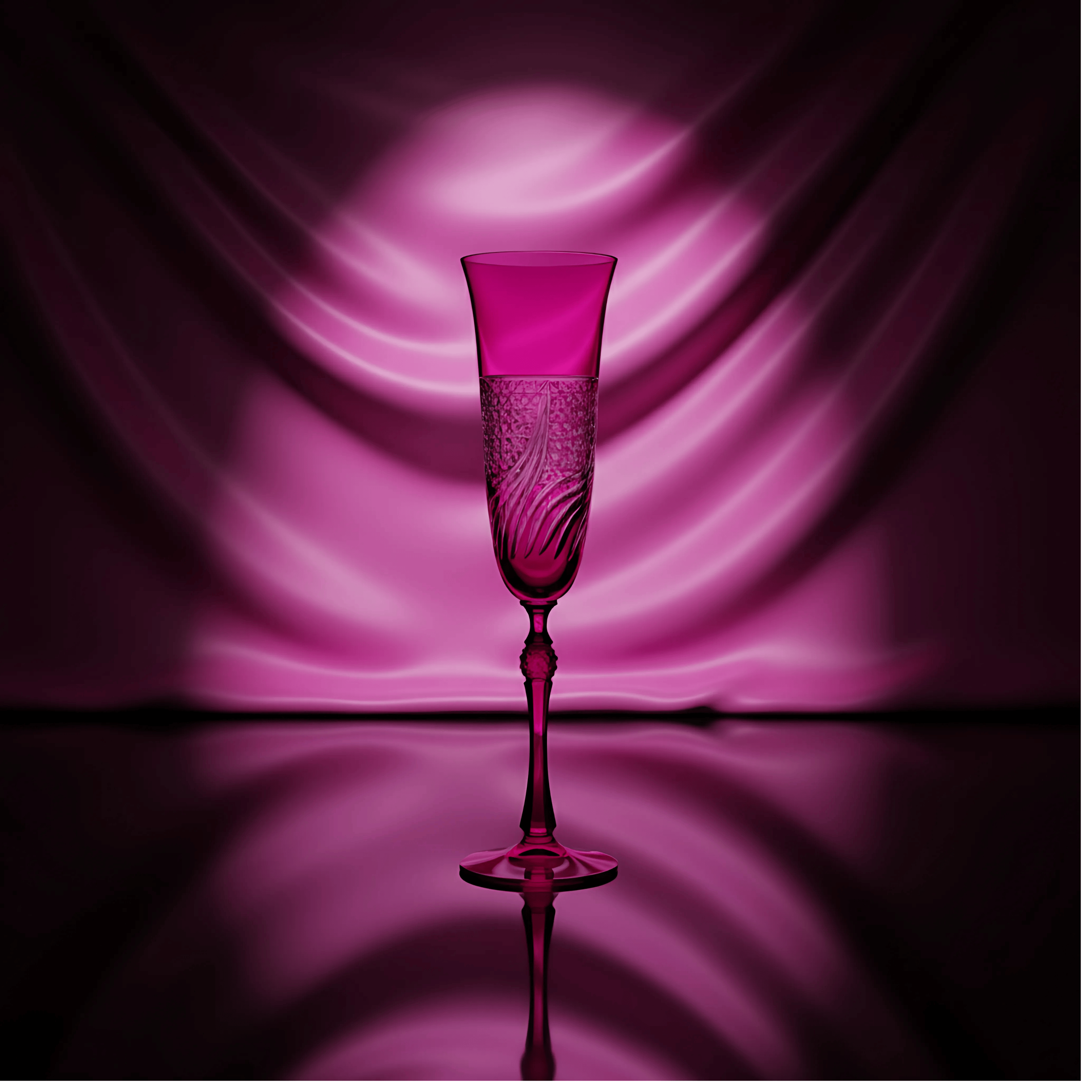 Aurora Champagne Flute - Set Of 2 - Margerie Crystal USA