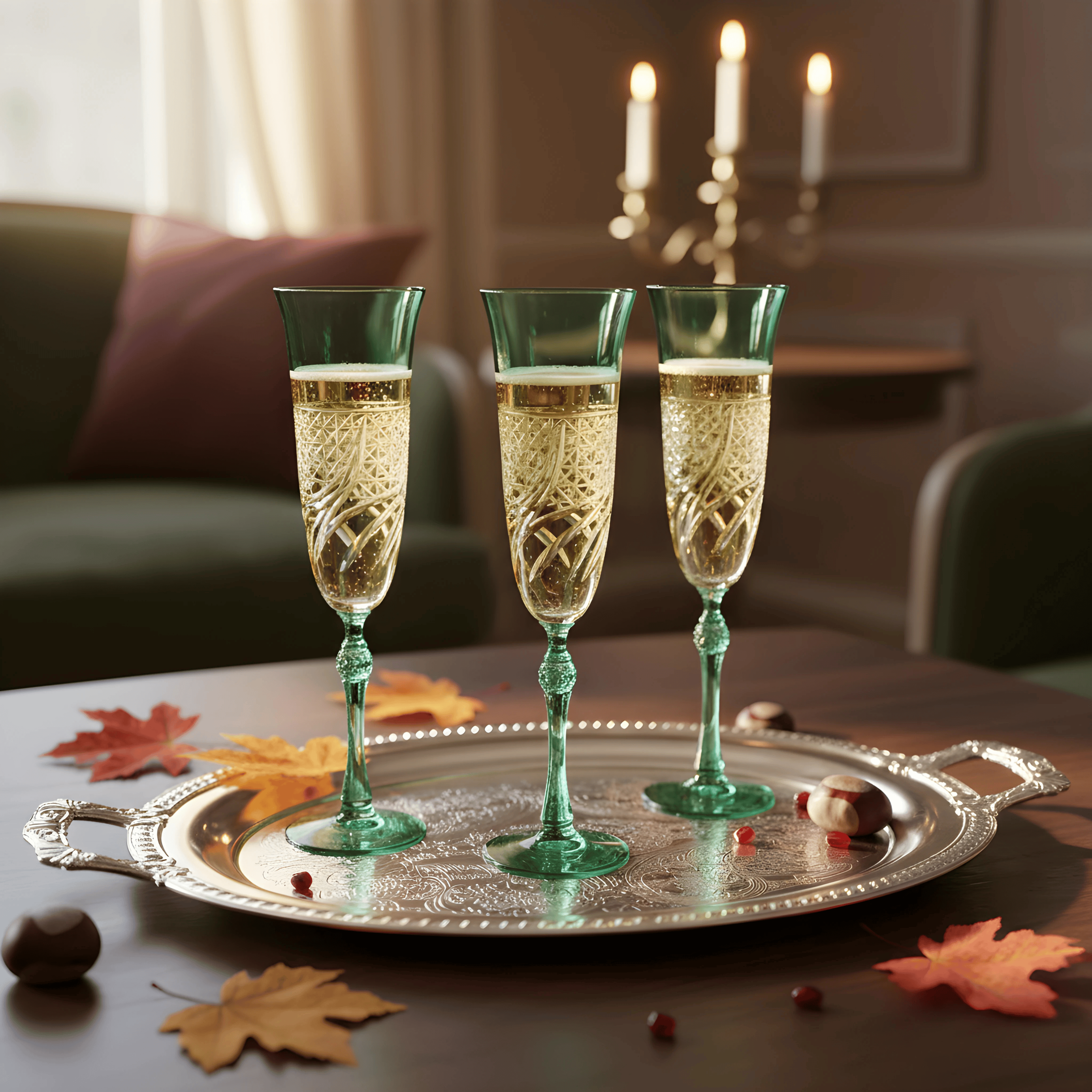 Aurora Champagne Flute - Set Of 2 - Margerie Crystal USA