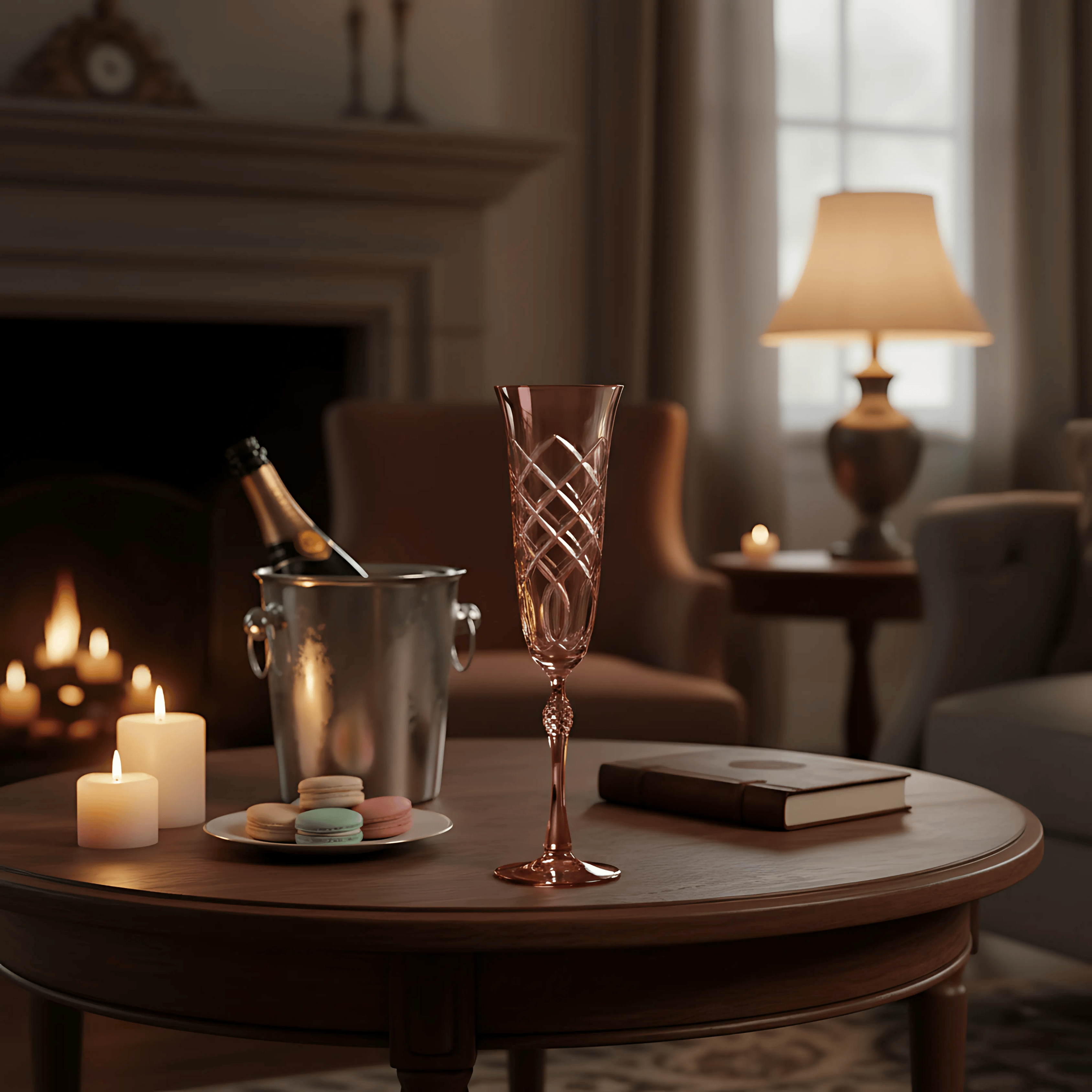 Heritage Champagne Flute - Set Of 2 - Margerie Crystal USA