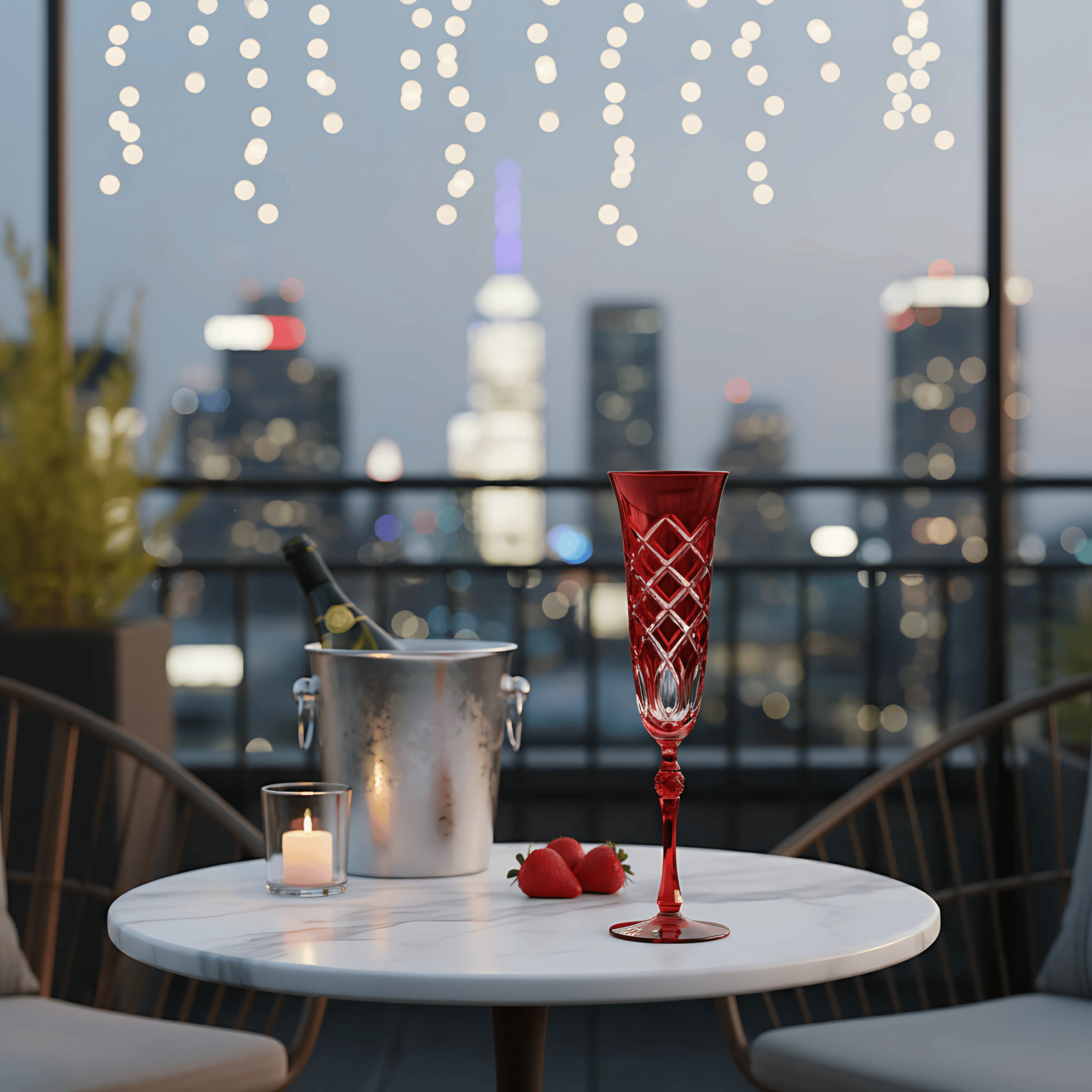 Heritage Champagne Flute - Set Of 2 - Margerie Crystal USA