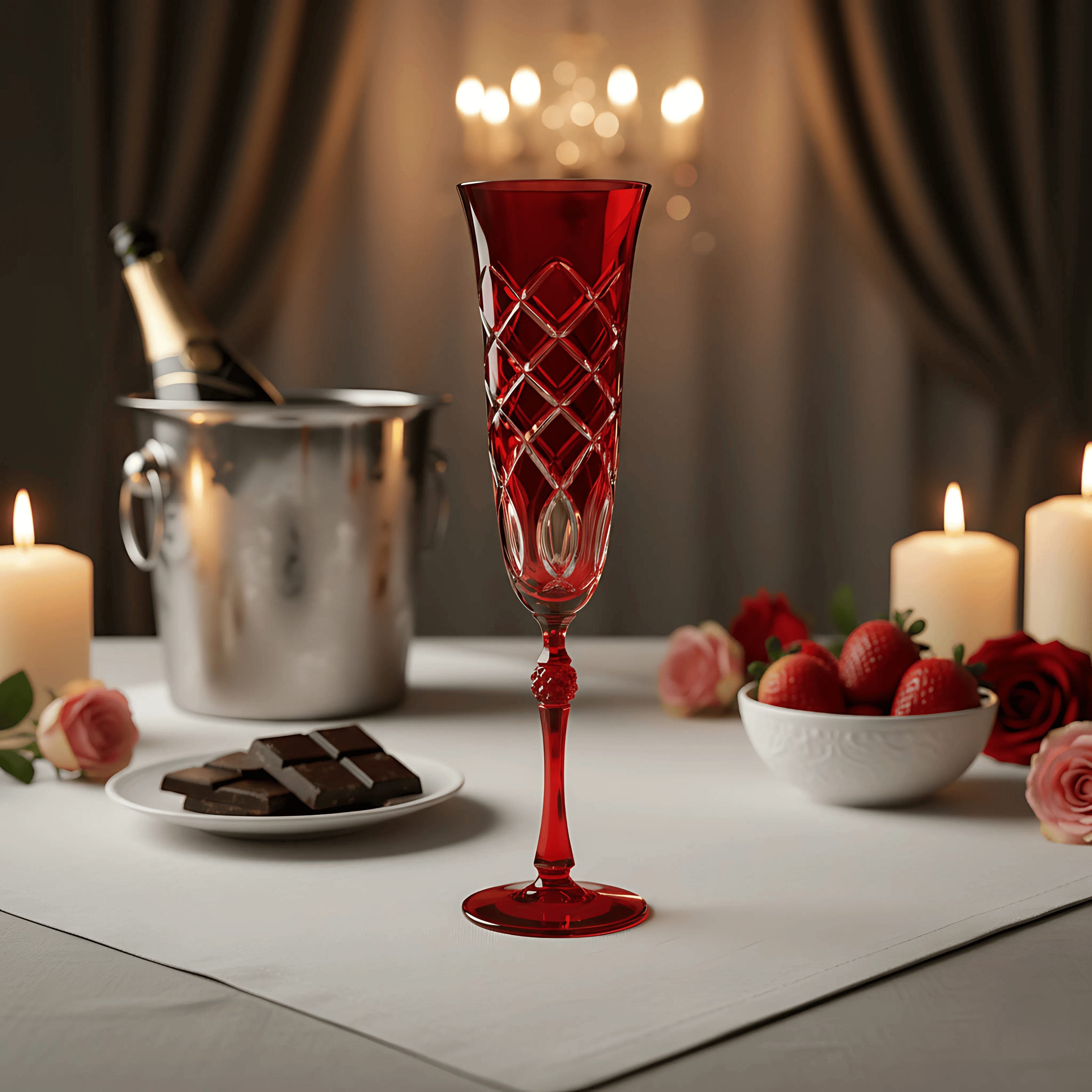 Heritage Champagne Flute - Set Of 2 - Margerie Crystal USA