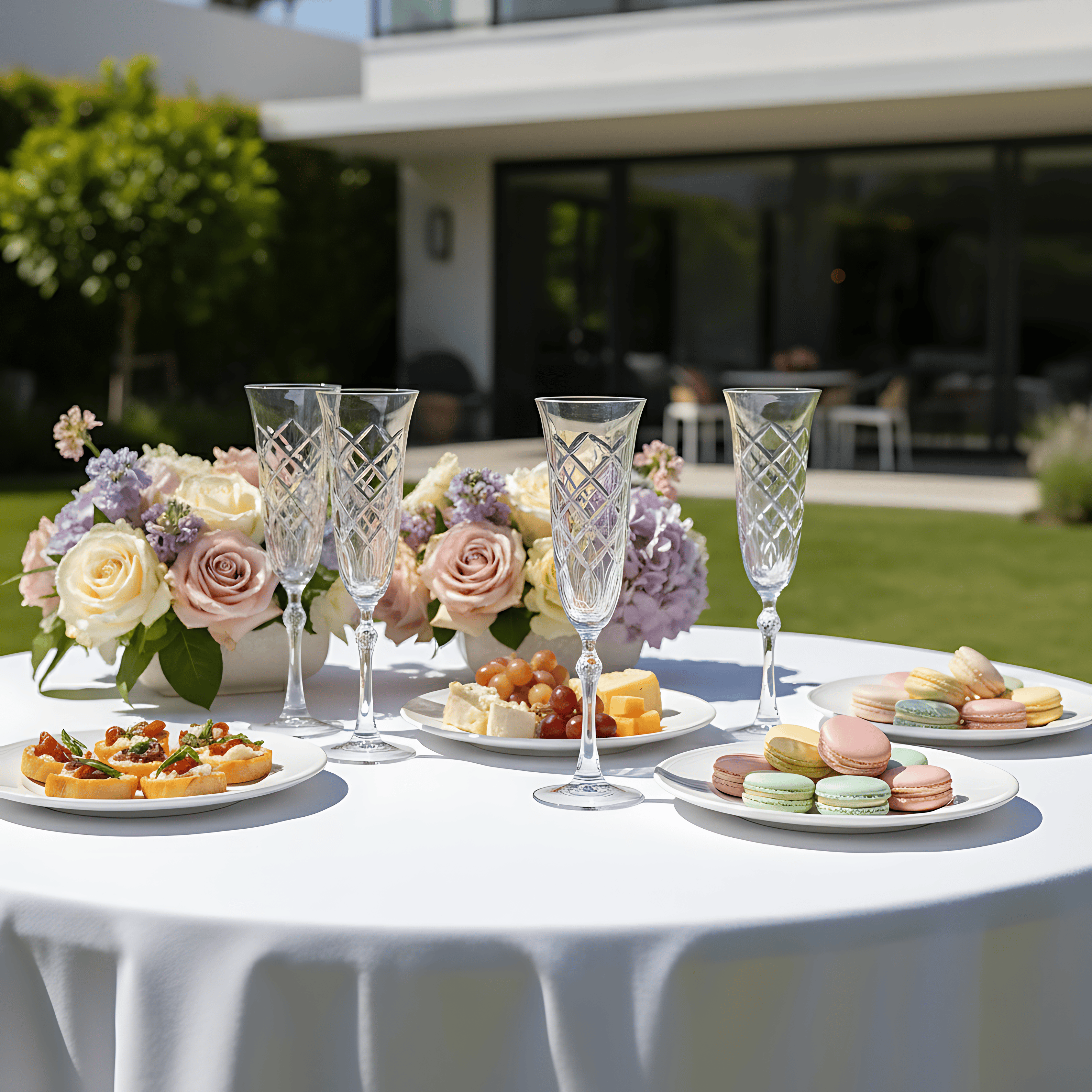 Heritage Champagne Flute - Set Of 2 - Margerie Crystal USA