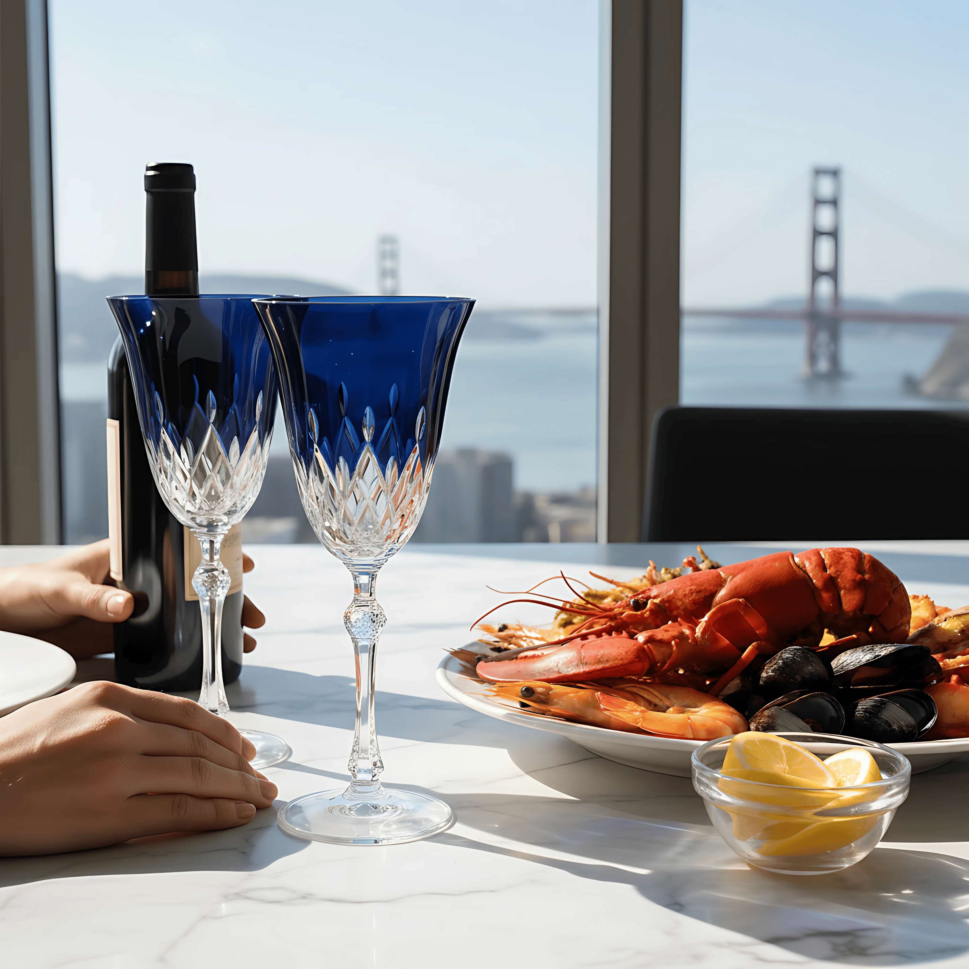 Aria Wine Glass - Set Of 2 - Margerie Crystal USA