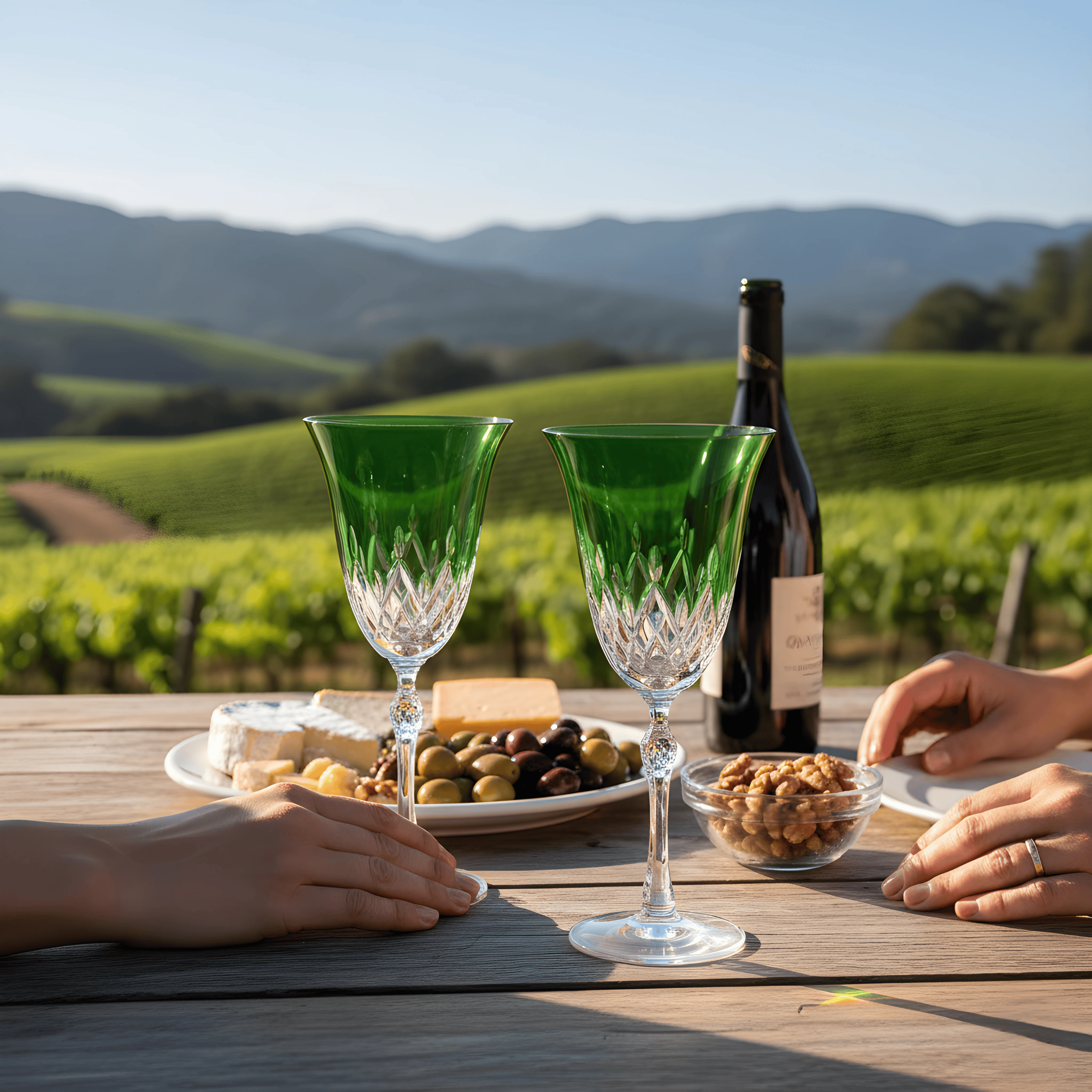 Aria Wine Glass - Set Of 2 - Margerie Crystal USA