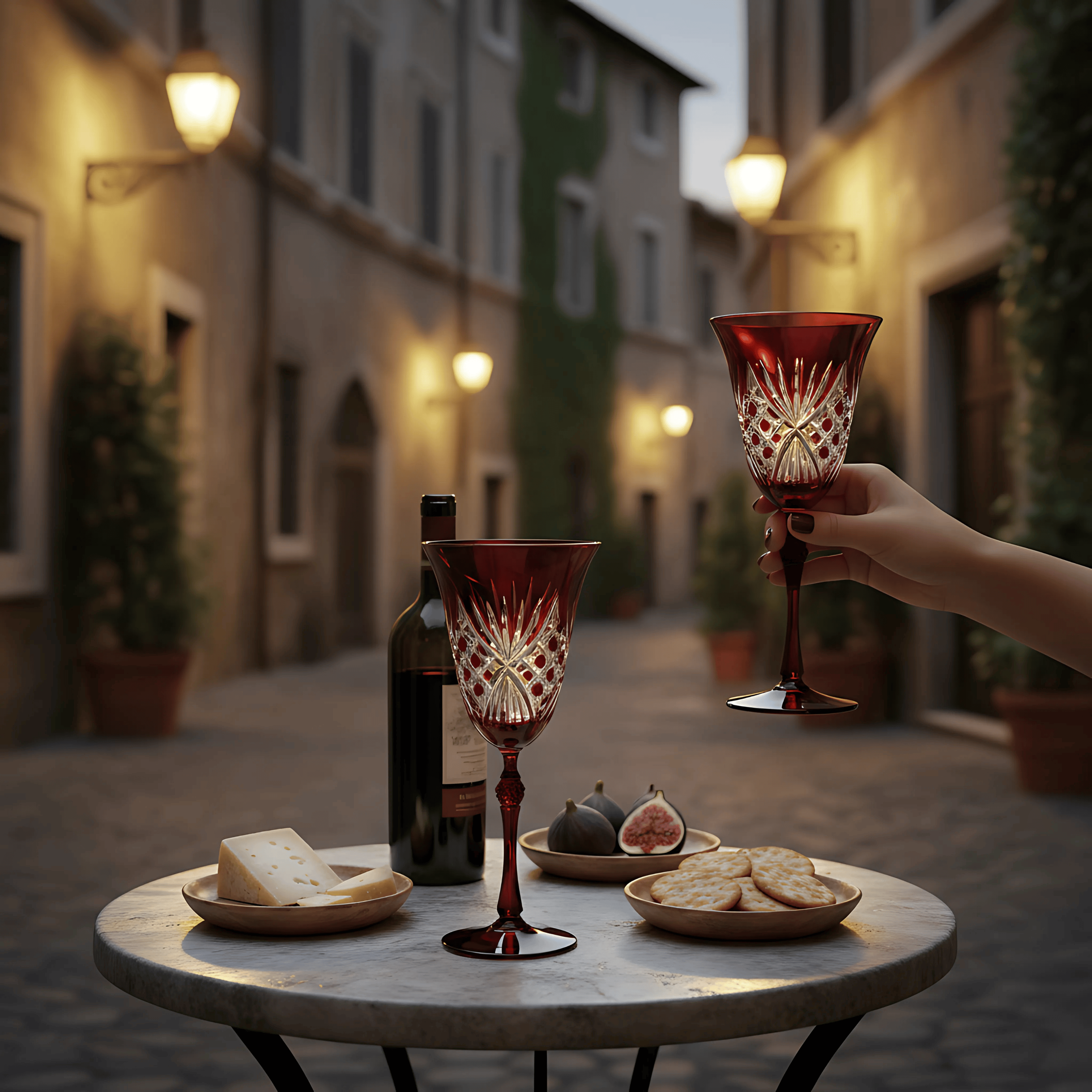 Éclat Wine Glass - Set Of 2 - Margerie Crystal USA