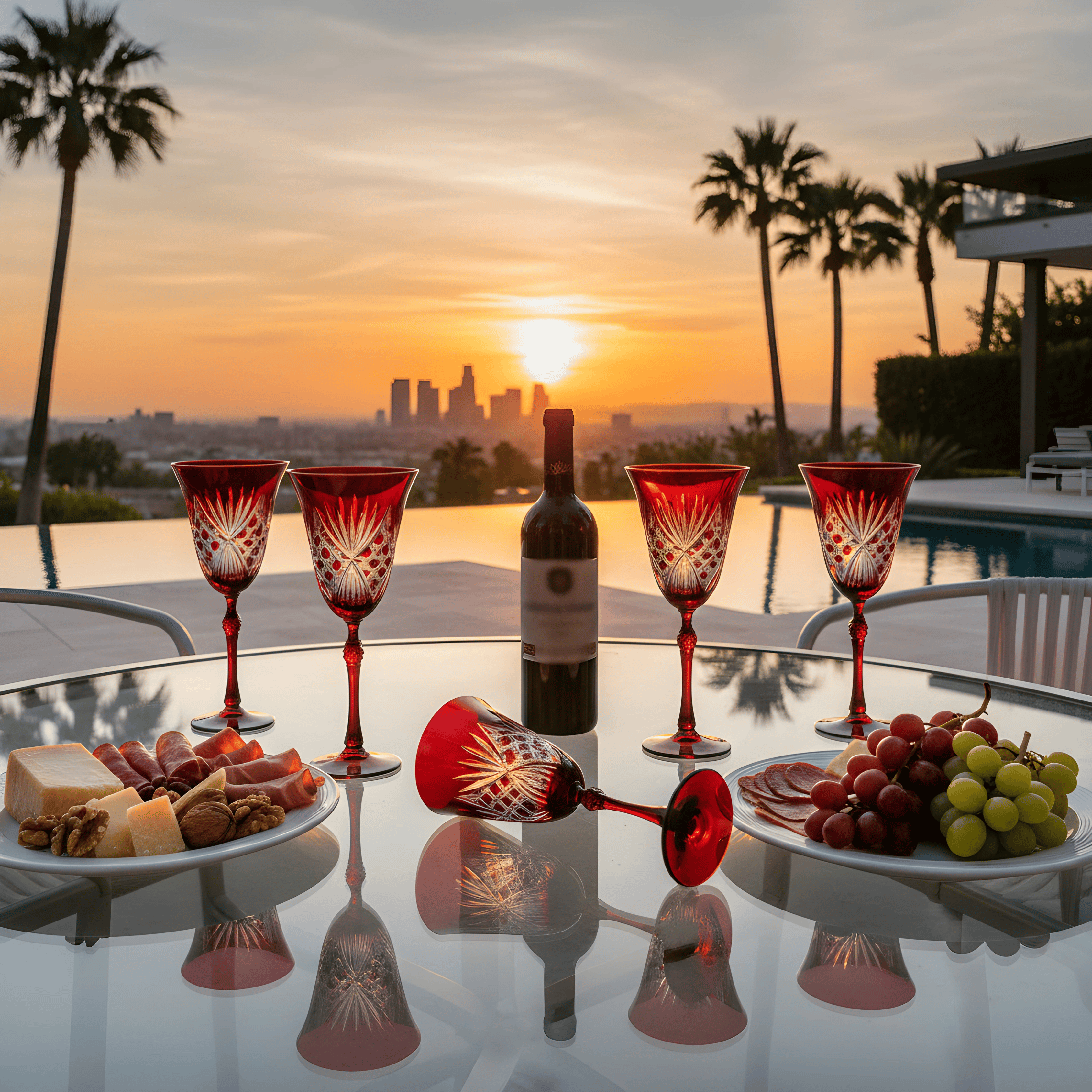 Éclat Wine Glass - Set Of 2 - Margerie Crystal USA