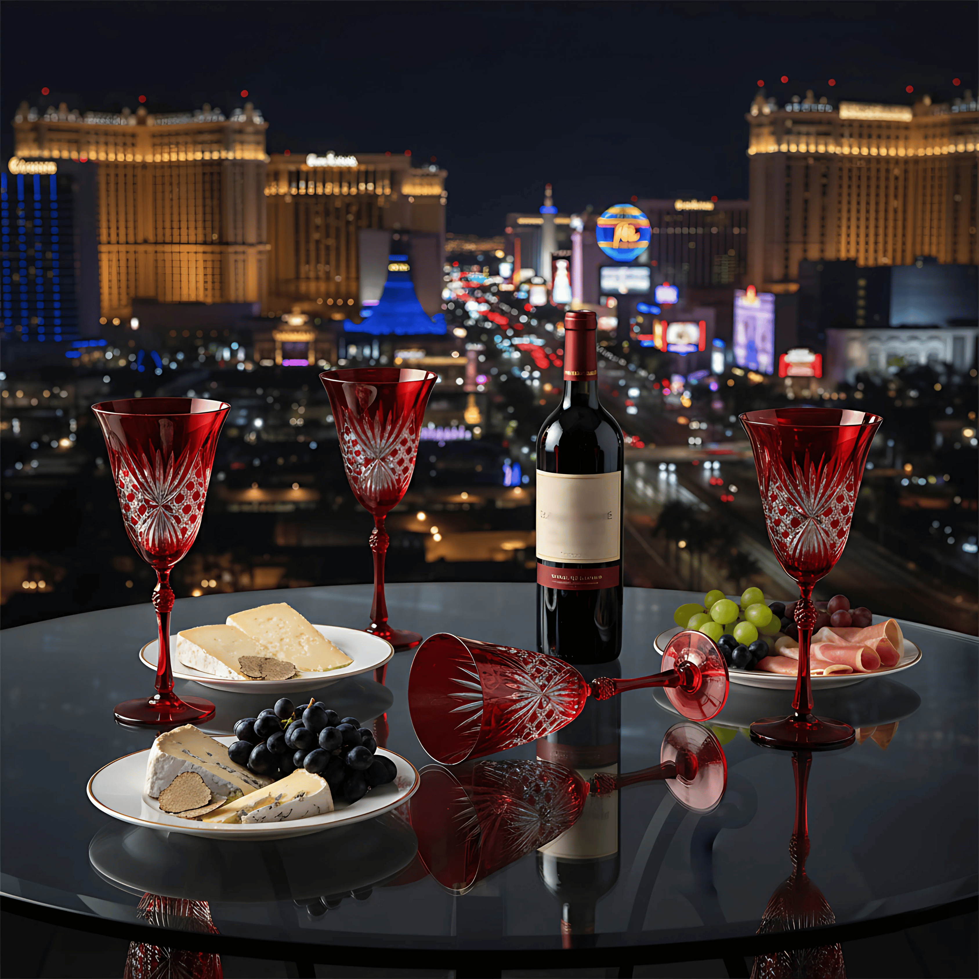 Éclat Wine Glass - Set Of 2 - Margerie Crystal USA