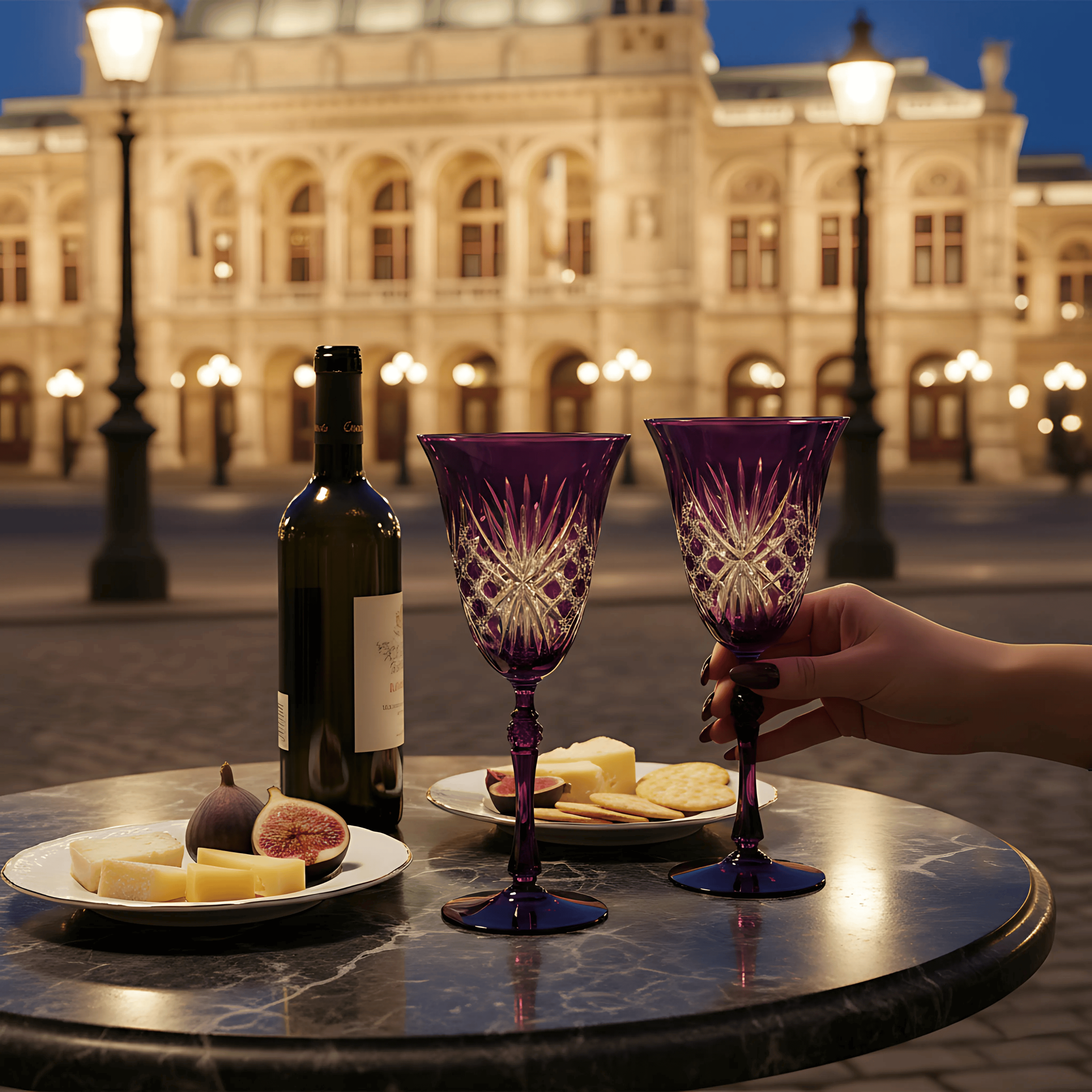 Éclat Wine Glass - Set Of 2 - Margerie Crystal USA