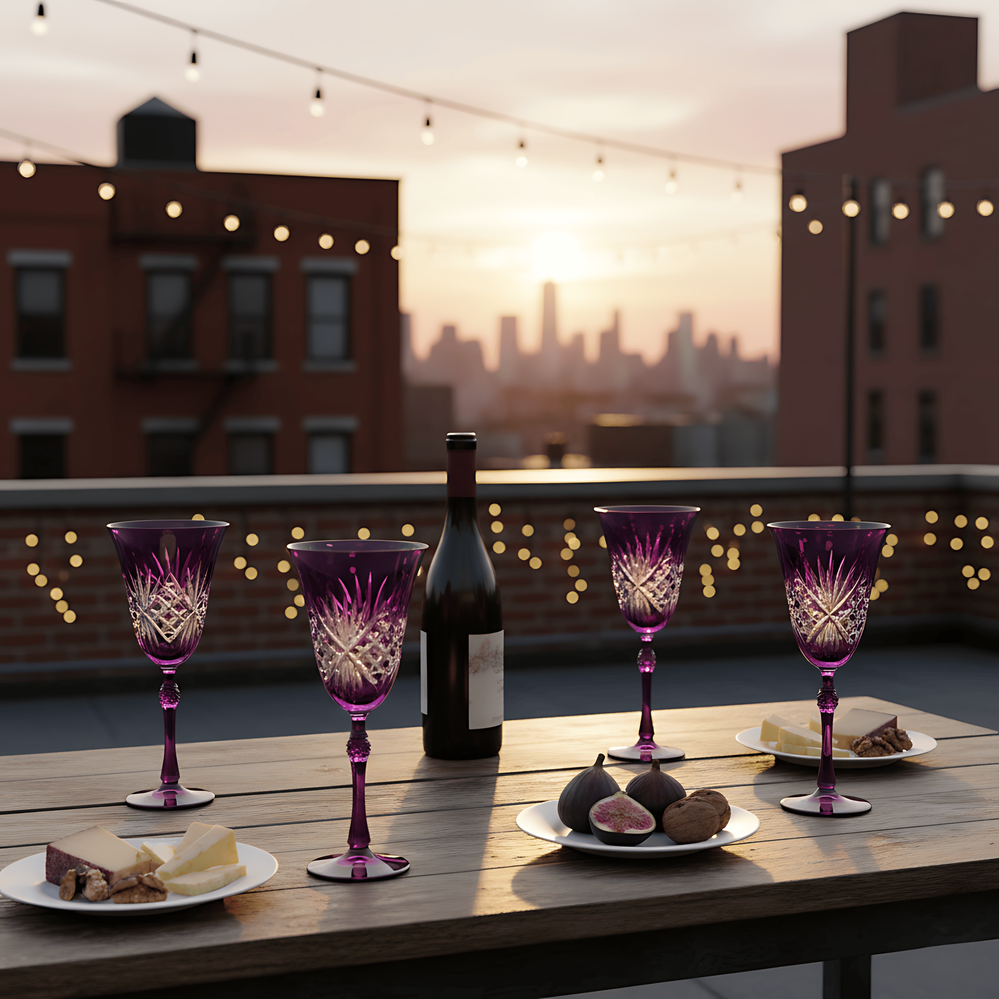 Éclat Wine Glass - Set Of 2 - Margerie Crystal USA