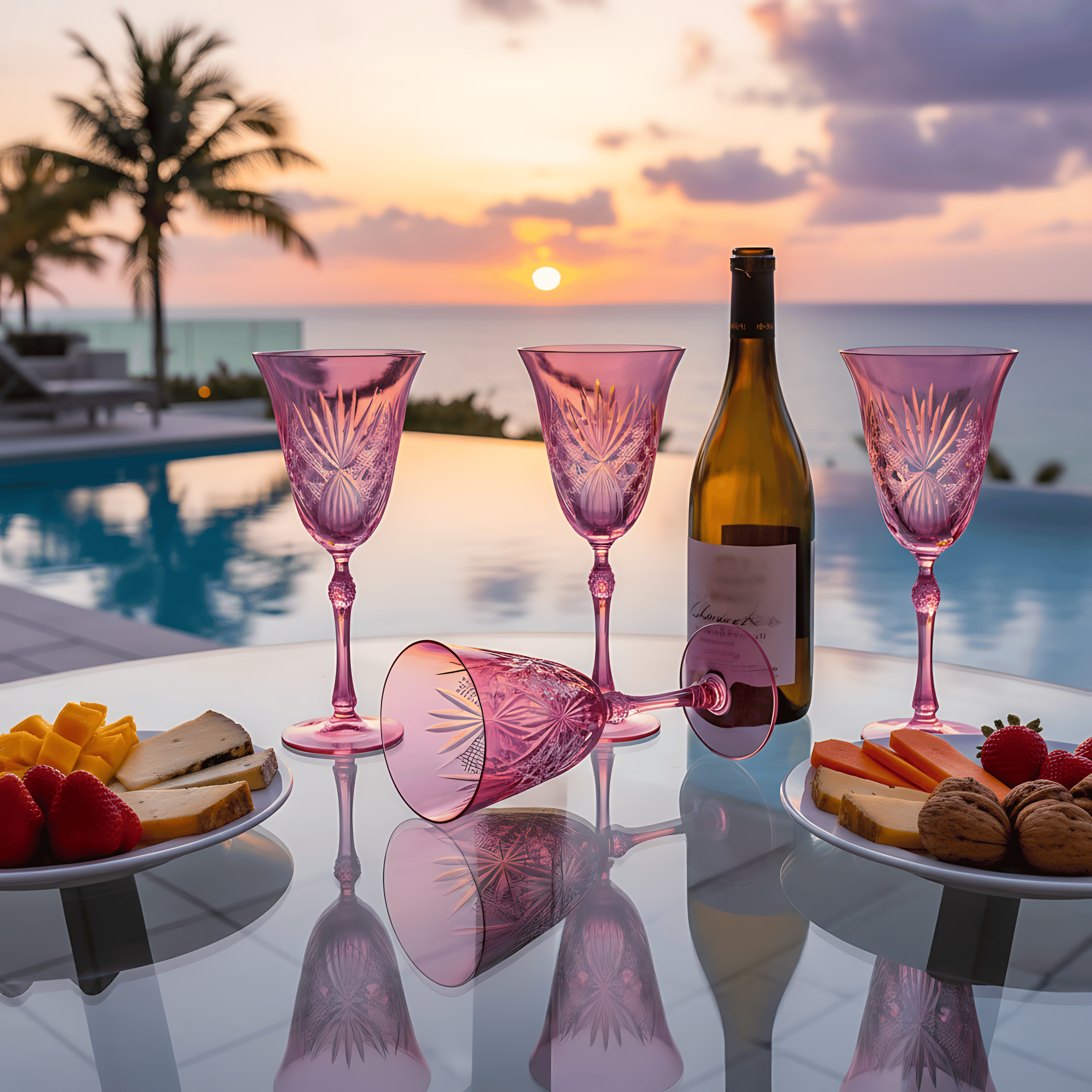 Éclat Wine Glass - Set Of 2 - Margerie Crystal USA