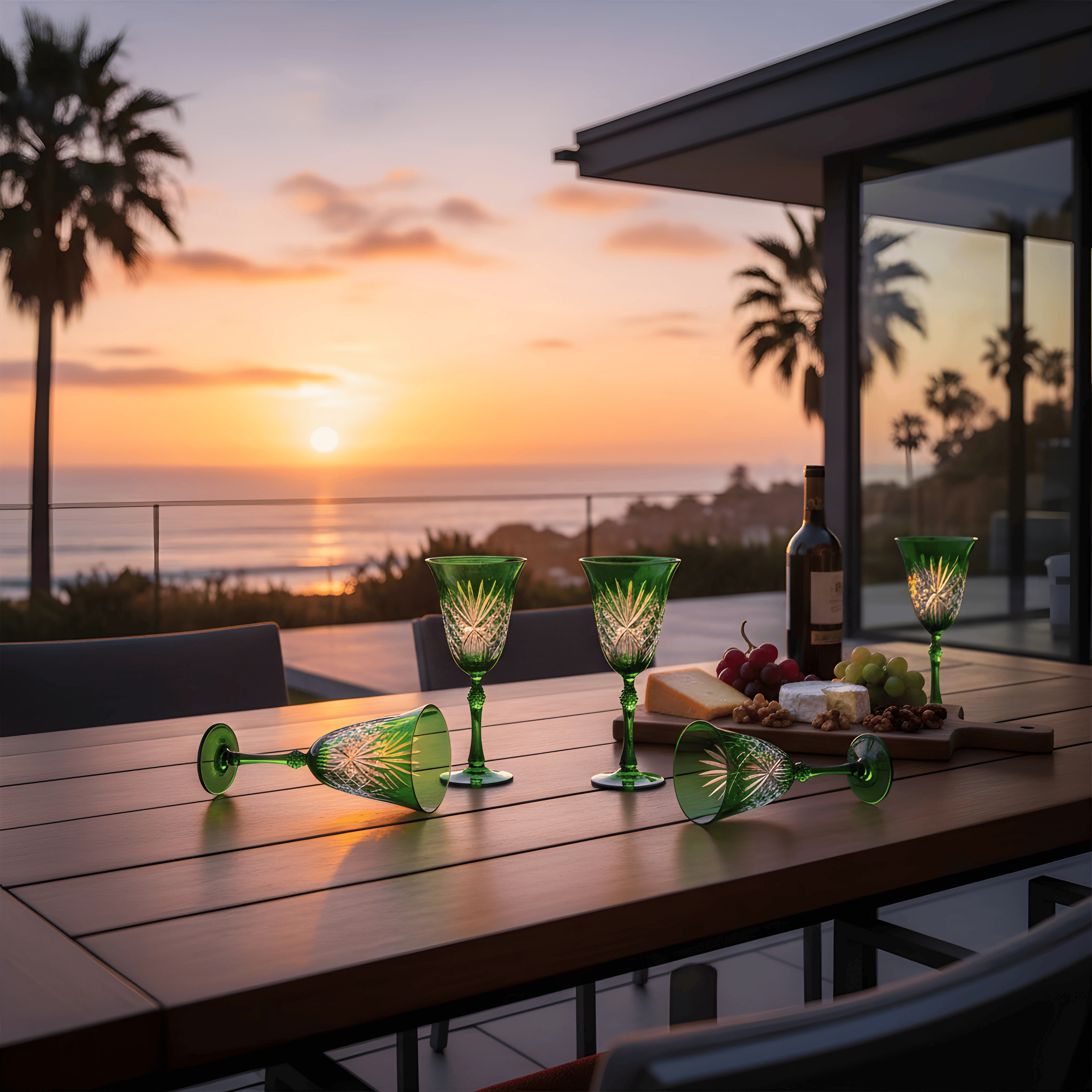 Éclat Wine Glass - Set Of 2 - Margerie Crystal USA