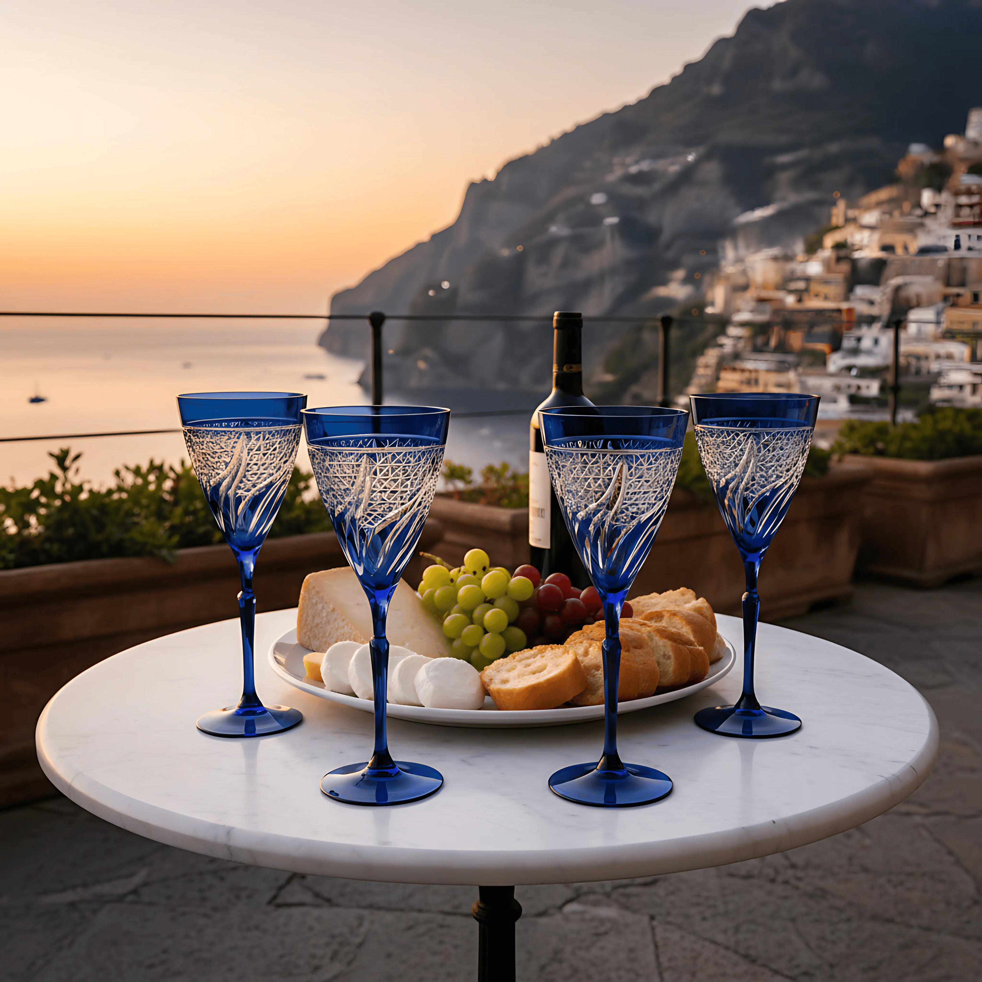 Aurora Wine Glass - Set Of 2 - Margerie Crystal USA