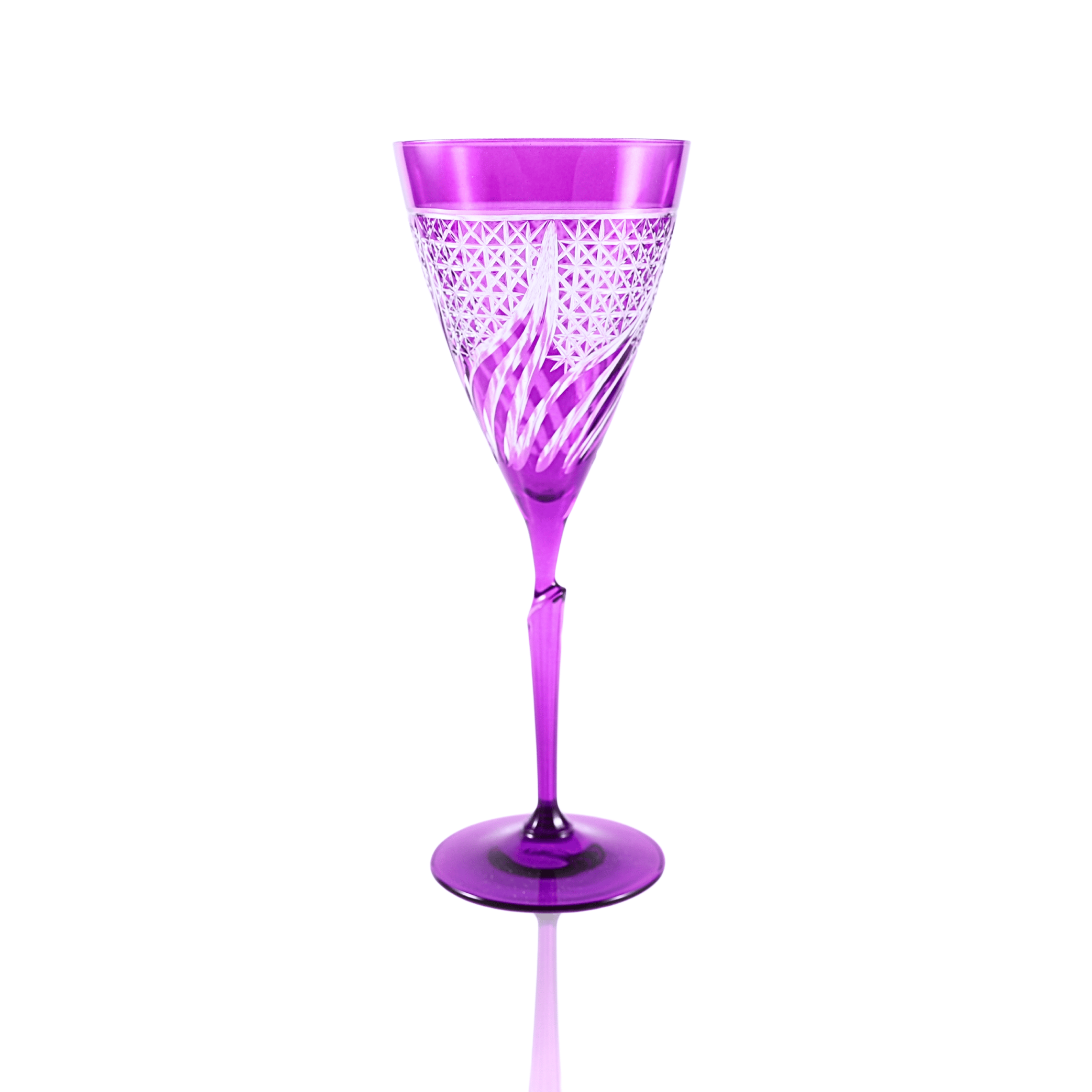 Aurora Wine Glass - Set Of 2 - Margerie Crystal USA