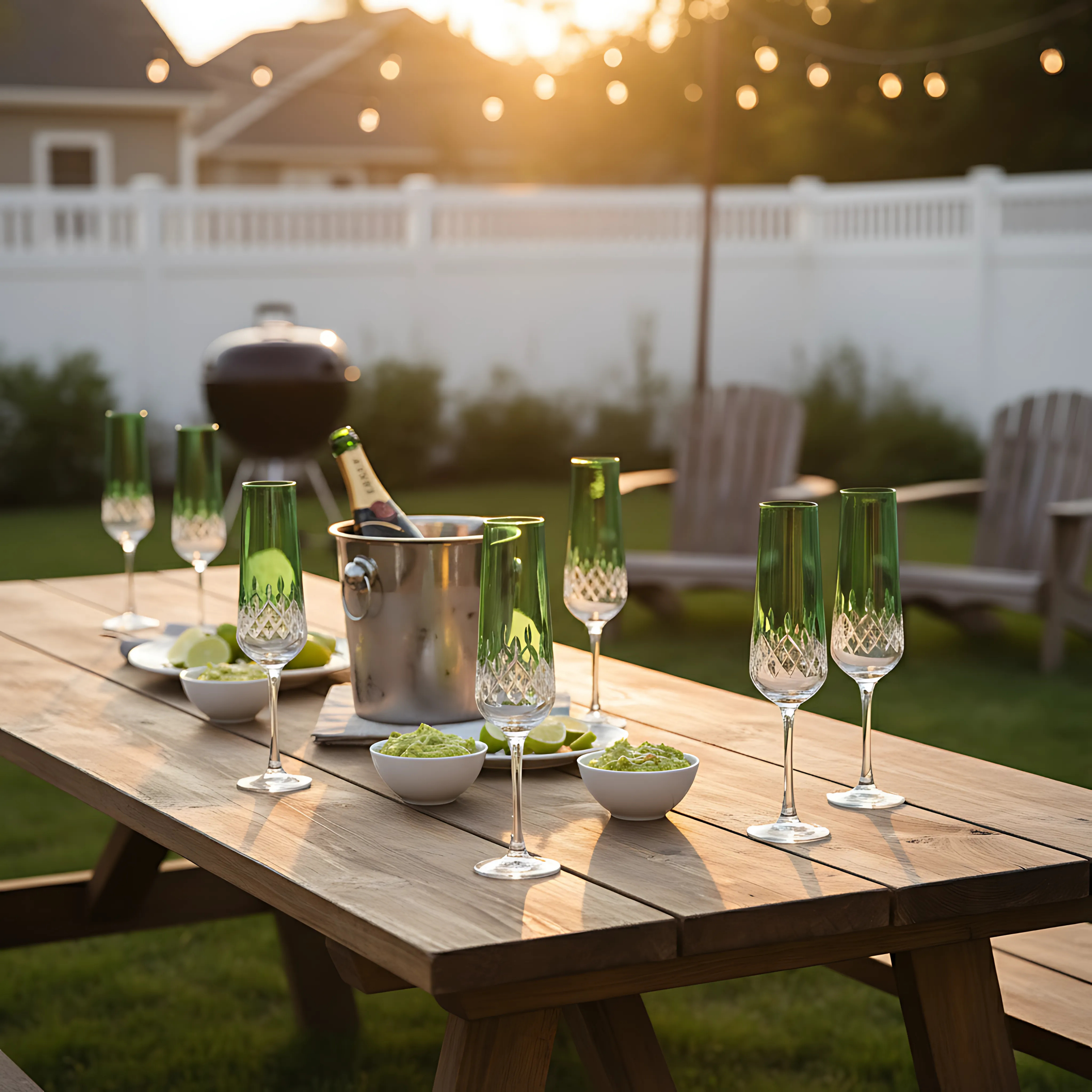 Aria Champagne Flute - Set Of 2 - Margerie Crystal USA