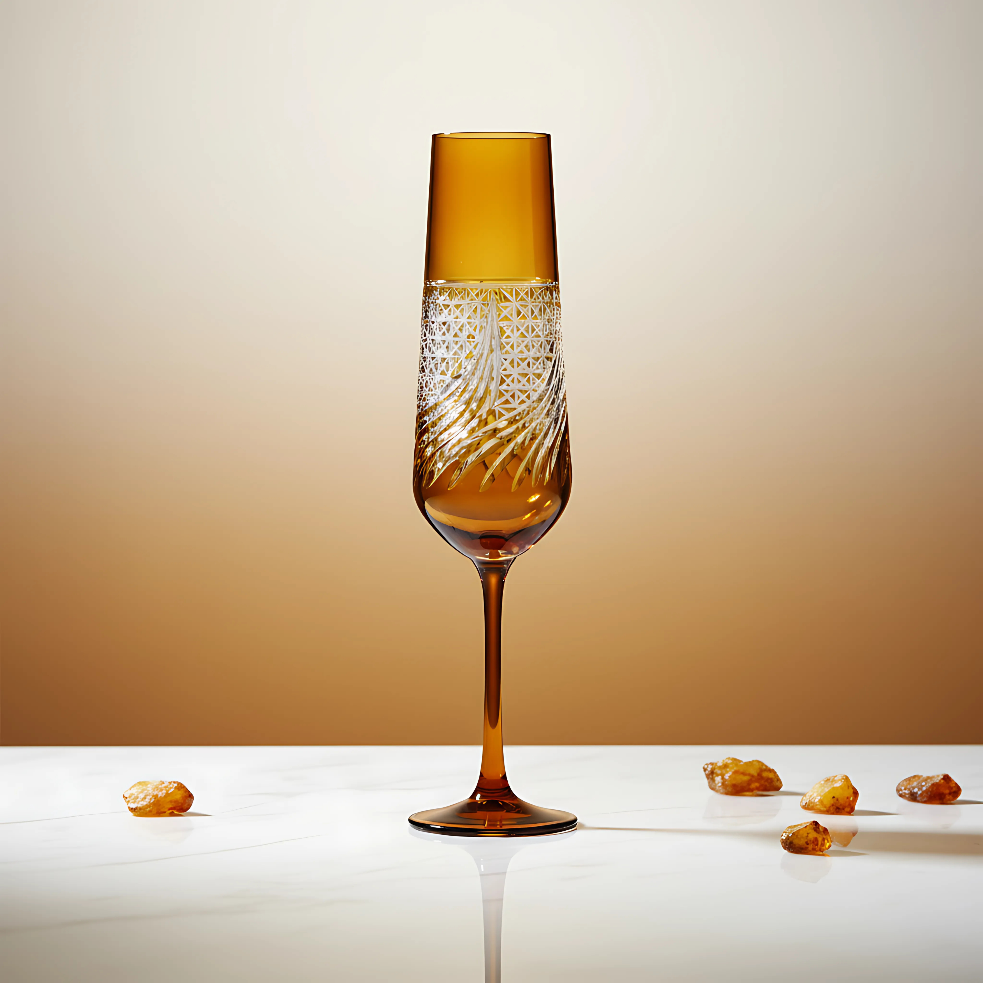 Aurora Champagne Flute - Set Of 2 - Margerie Crystal USA