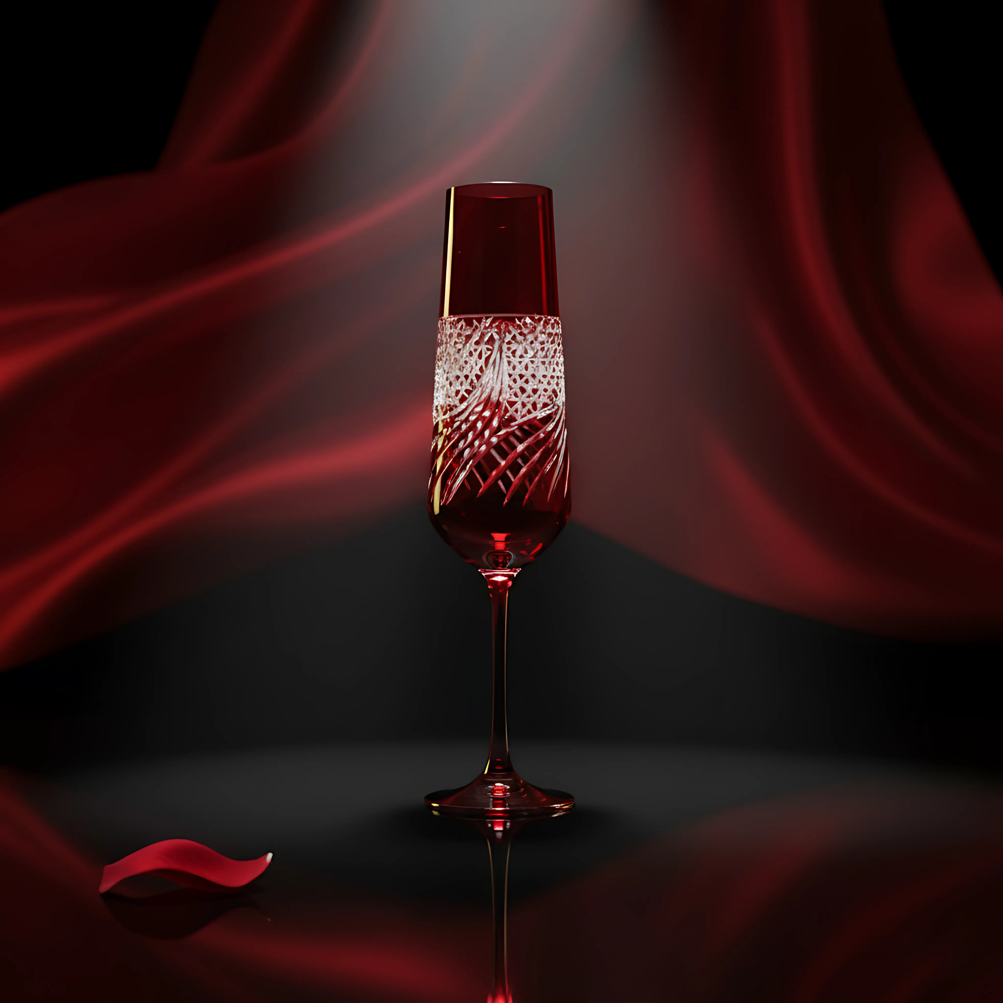 Aurora Champagne Flute - Set Of 2 - Margerie Crystal USA